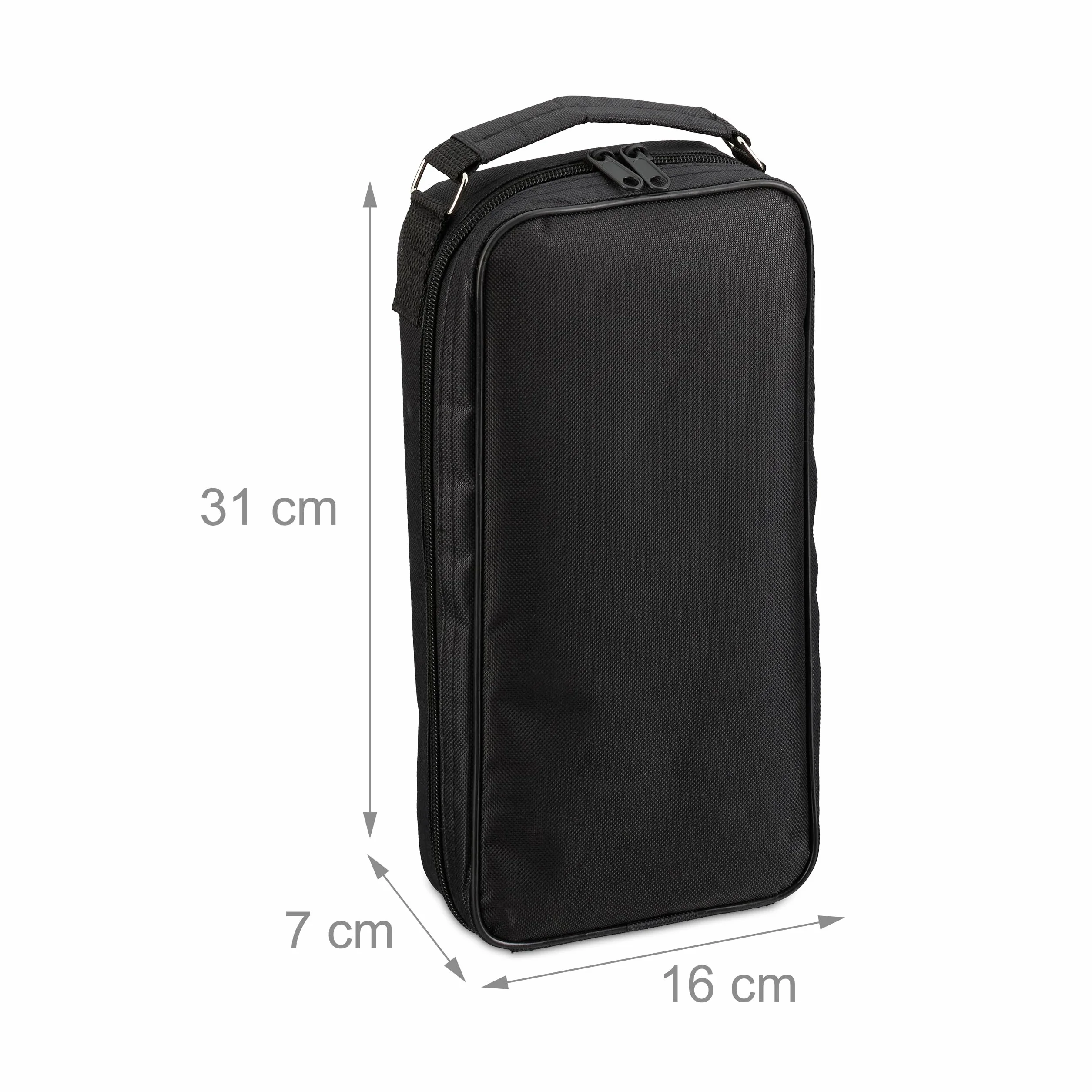Relaxdays Set de Petanca Acero Juego Bolas Boccia con Boliche Cuerda Medición Bolsa Transporte Negro
