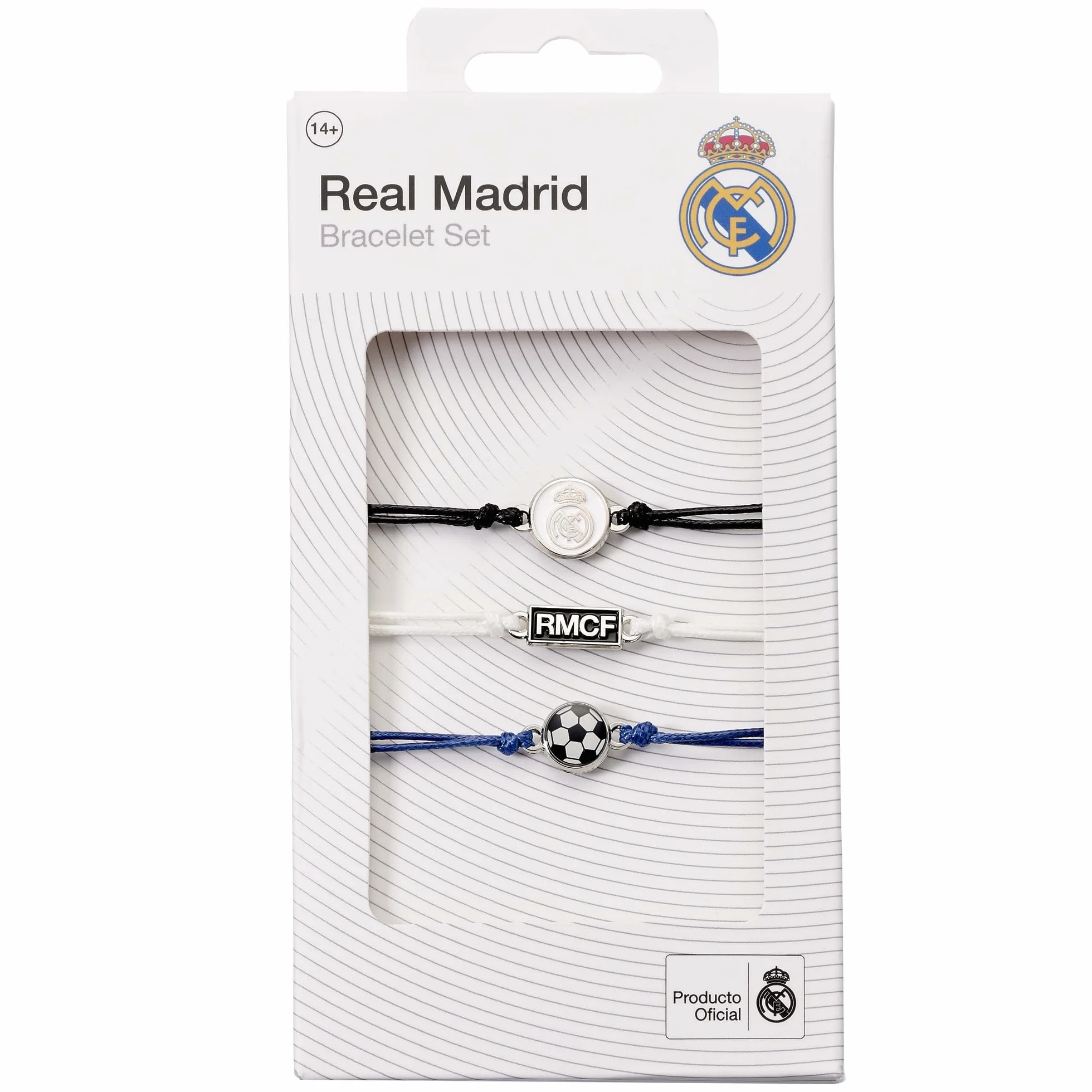 Conjunto de 3 pulseras de amistad del Real Madrid Club de Fútbol