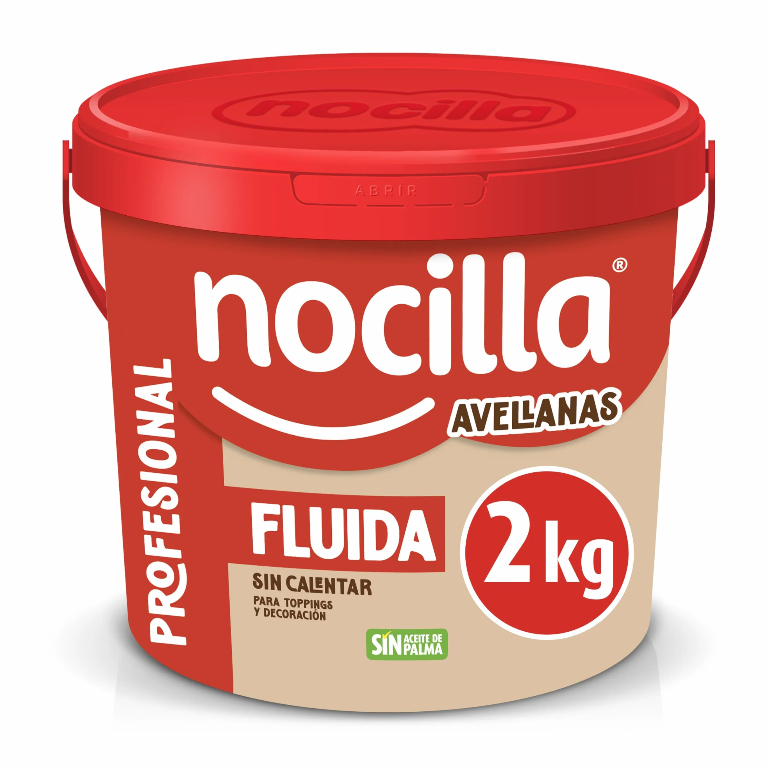 Nocilla, Profesional, Fluida con Sabor Avellanas sin Aceite de Palma - 2kg