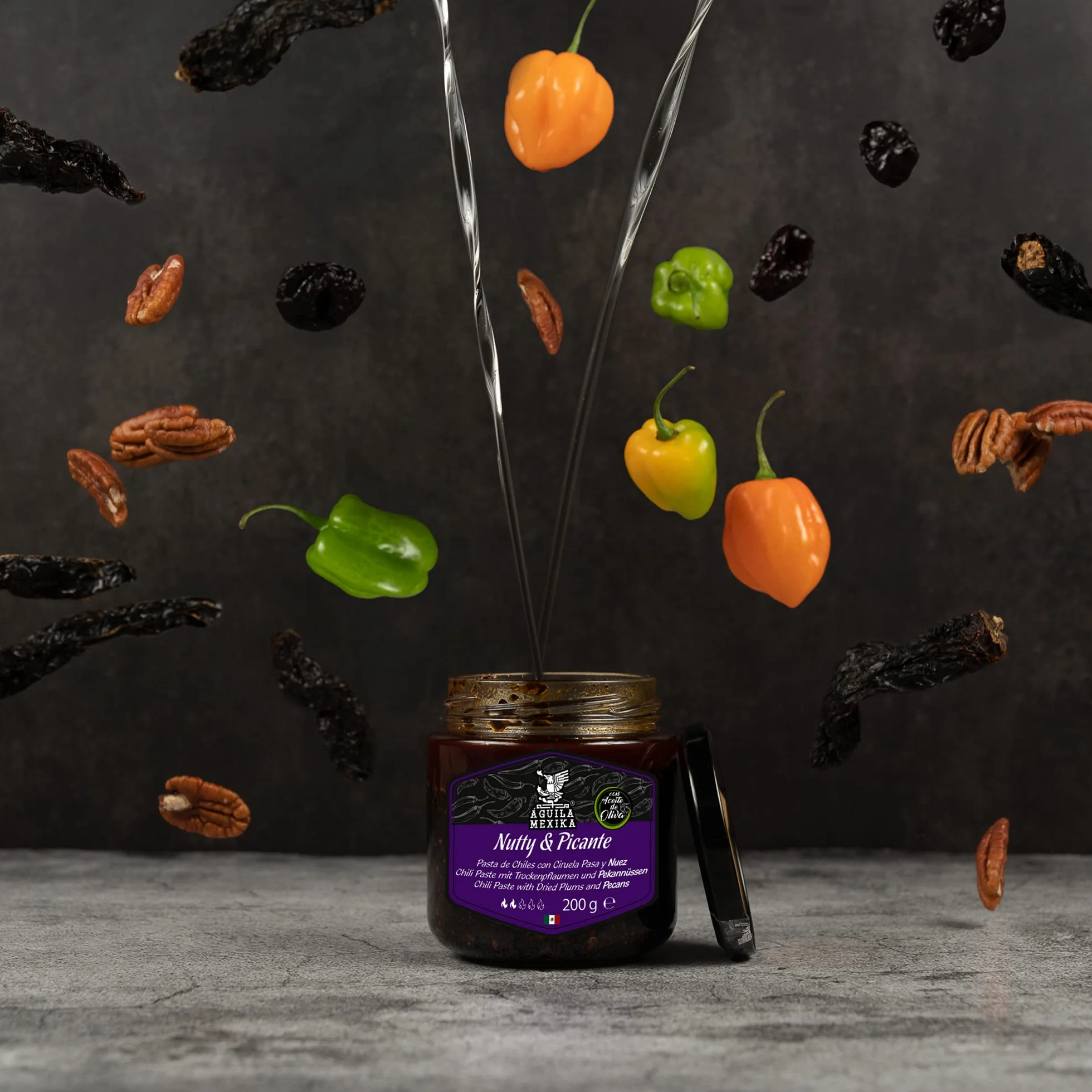 ÁGUILA MEXIKA 3-Pack Escencial Set de salsas picantes gourmet mexicanas ingredientes naturales