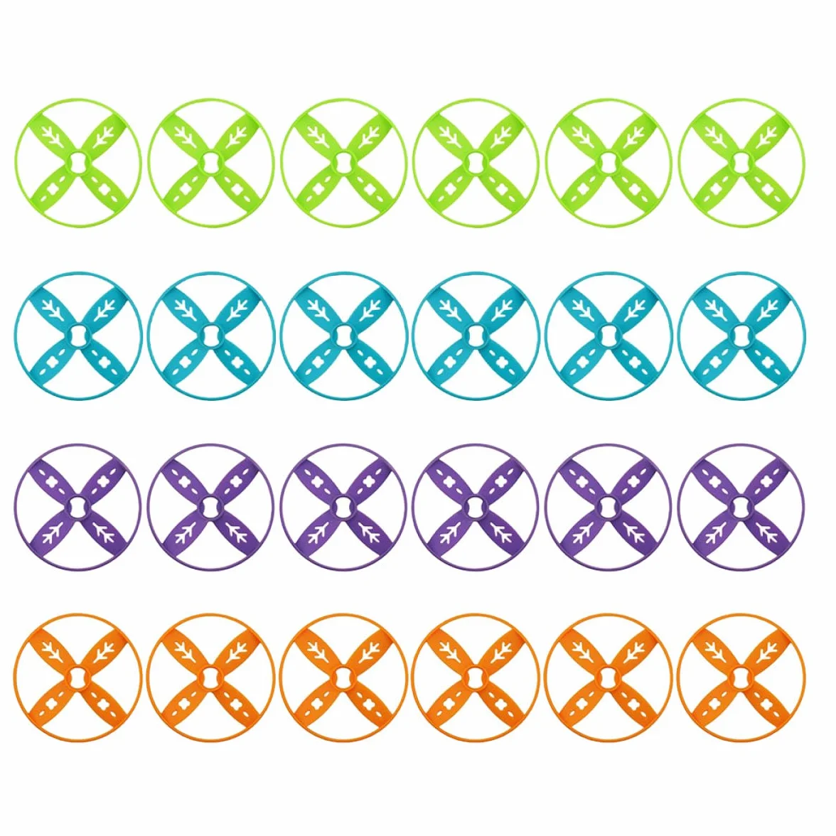 MERRYHAPY Juego de 40 Discos Voladores de Juguete, Compatibles con Mano y Pie, Colores Variados, Materiales Resistentes para Juegos al Aire Libre