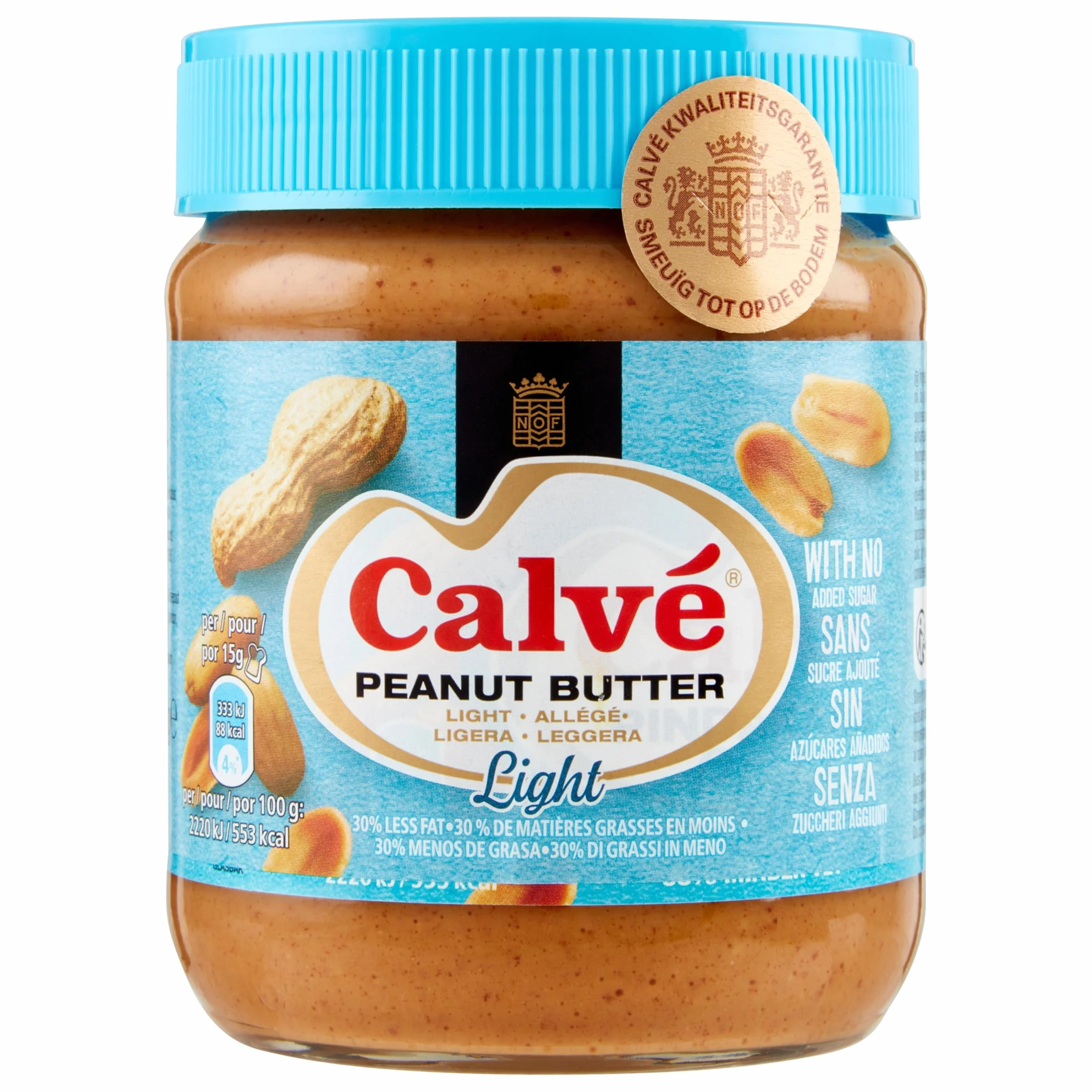 Mantequilla Light Peanut | Calvé | Mantequilla de maní Light | Peso total 350 gramos