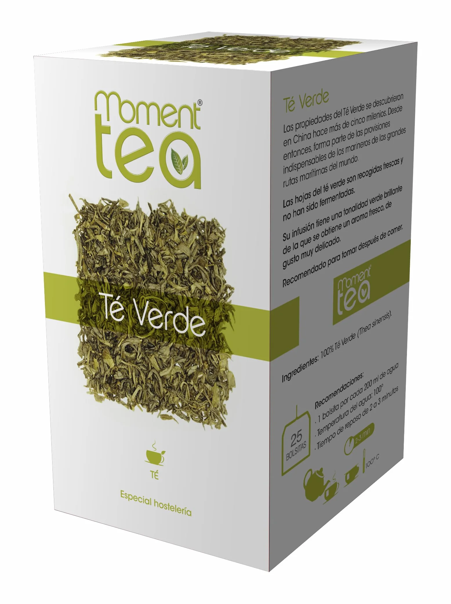 Moment Tea- Té Verde estuche de 25 sobres de 1.8g