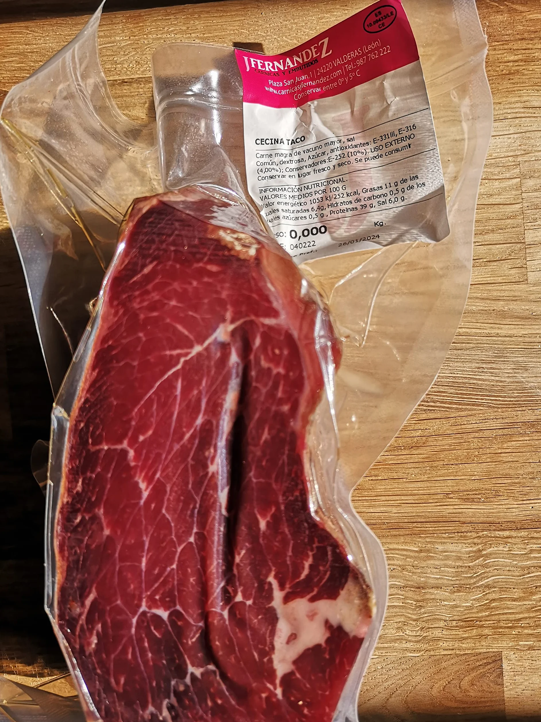 Cecina de León Curada