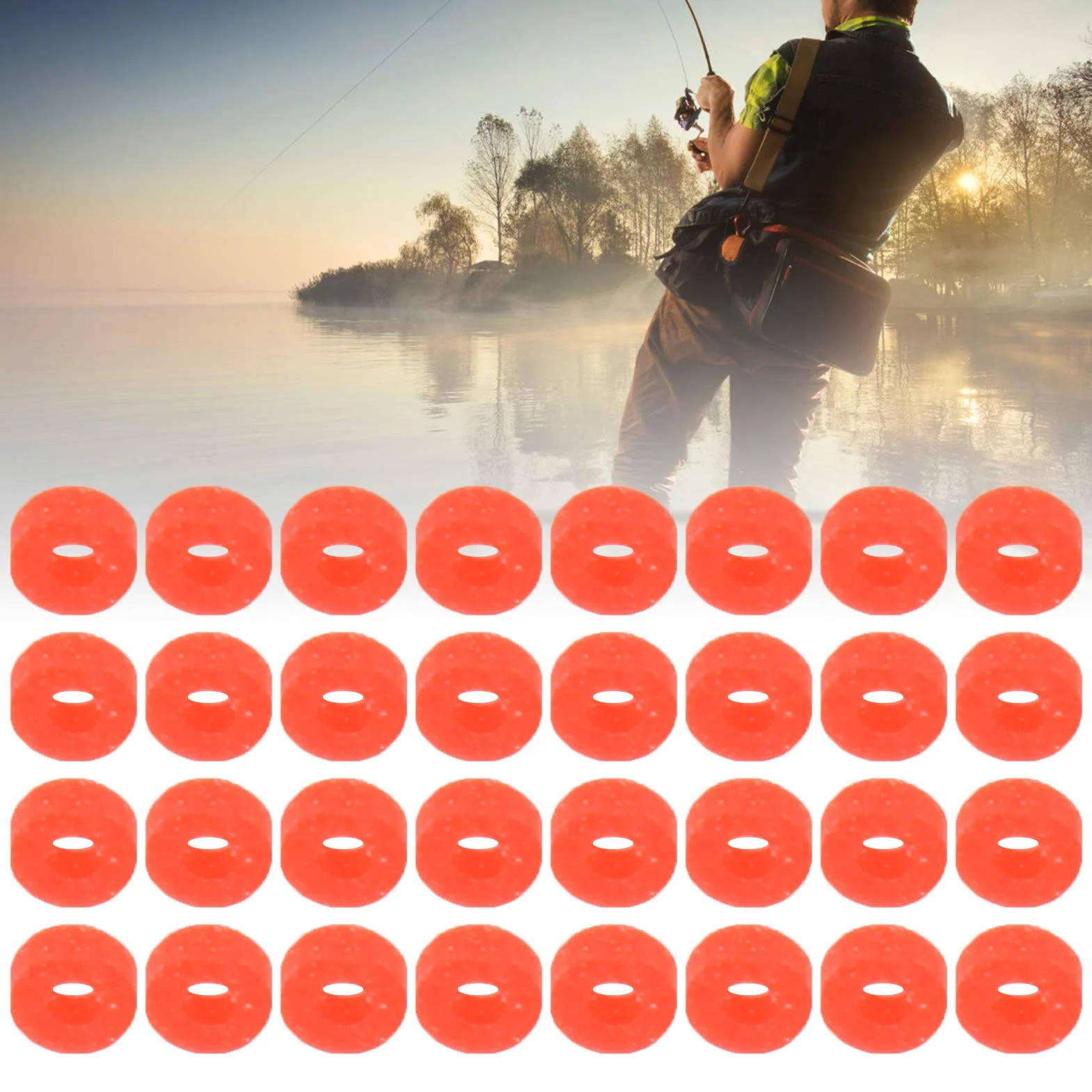 Bandas de Goma Elástico Fuerte para Pesca Gruesa 9000 Piezas Rojo