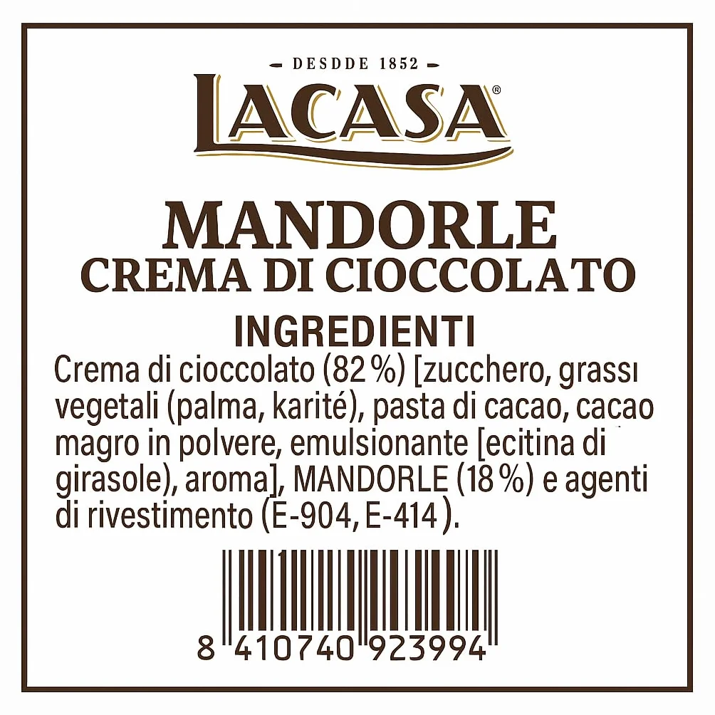 LACASA Almendra con chocolate Negro 1 kg