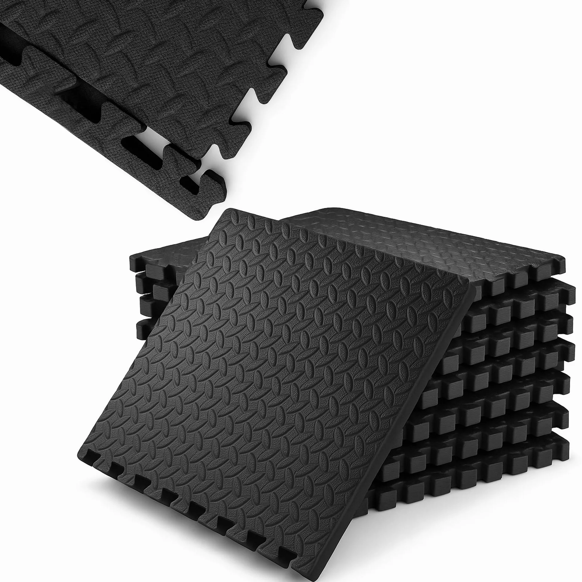 SAKUSEI Baldosas de espuma entrelazadas EVA 2 cm 60x60 cm suelo de gimnasio resistente 8 piezas