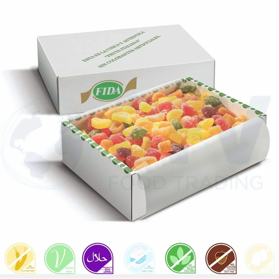Fida Auténtica Fruta Italiana-Sabores Surtidos, Caja De 3 Kilos Y 15 Bolsitas De Plástico Para Su Reenvasado