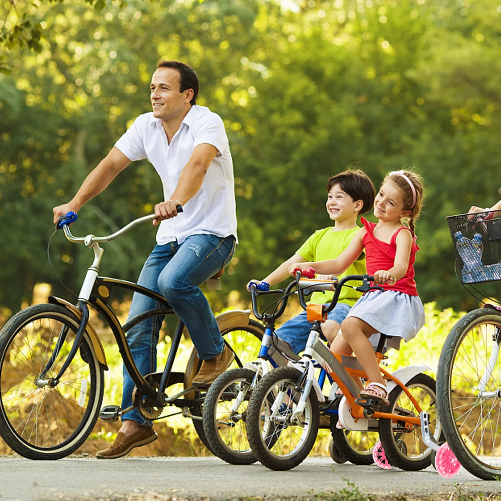 Ruedines de apoyo universales para bicicleta infantil 12-20 pulgadas rosa