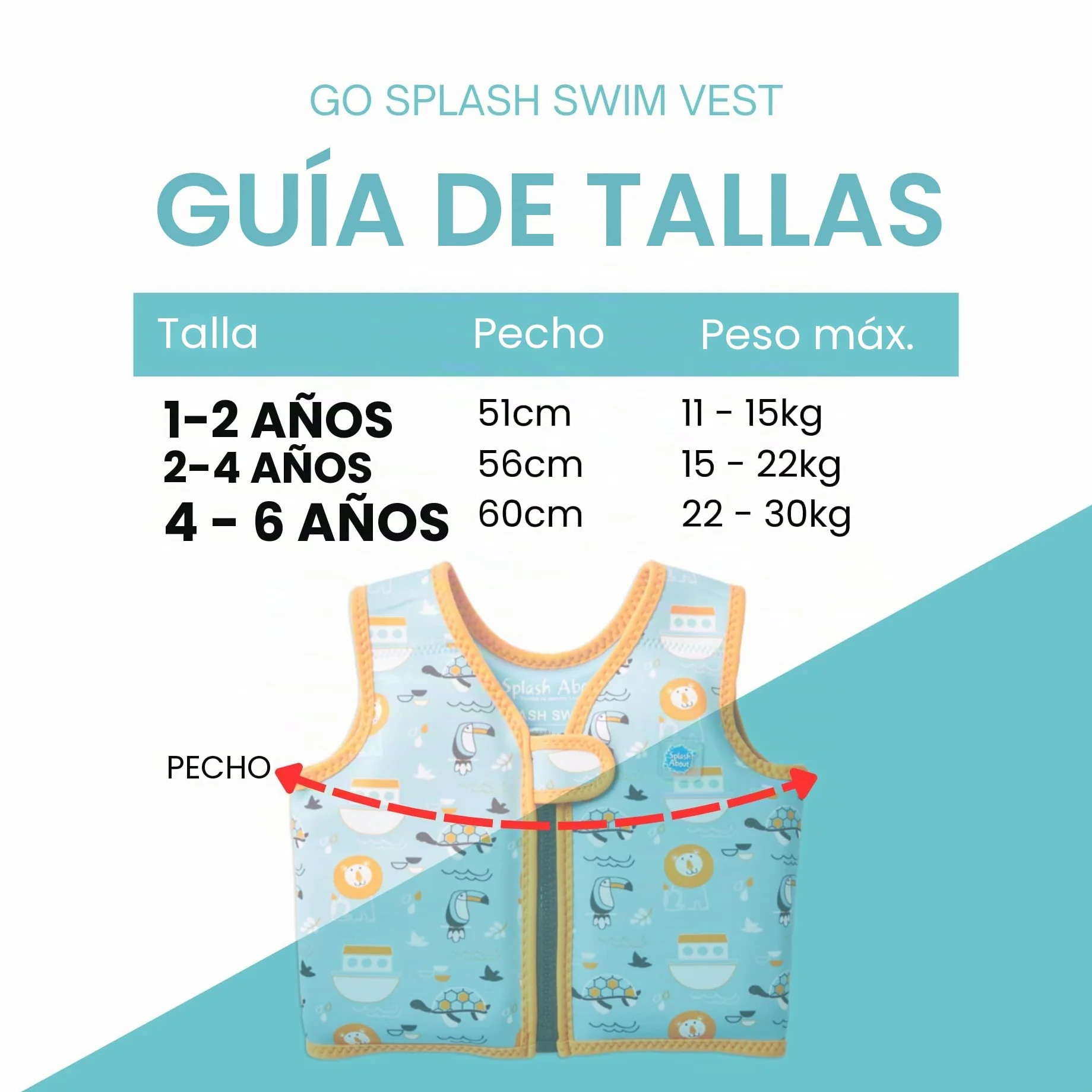 Splash About Go Splash Chaleco de Natación para Bebé y Niños