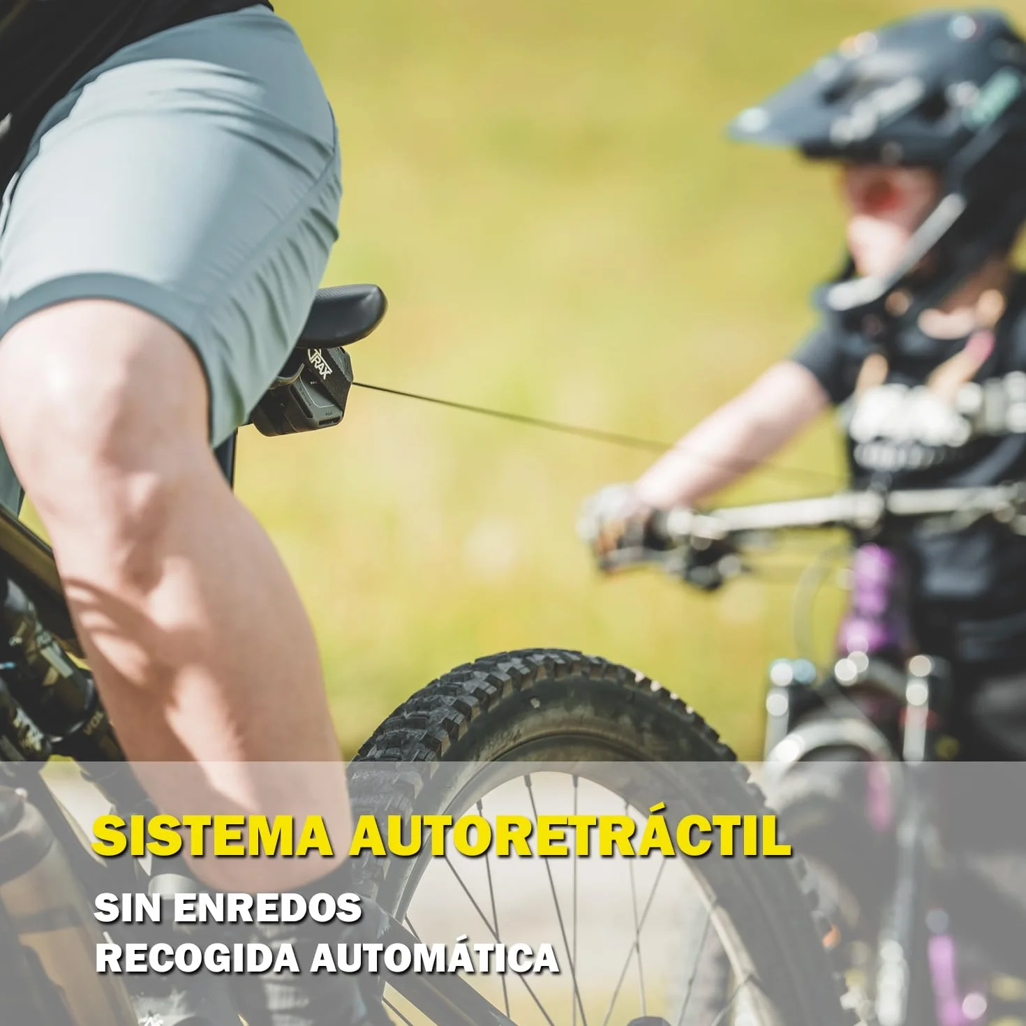 Trax Pro Sistema de Remolque Bicicleta Autoretráctil Cuerda Remolque Bici 130 kg