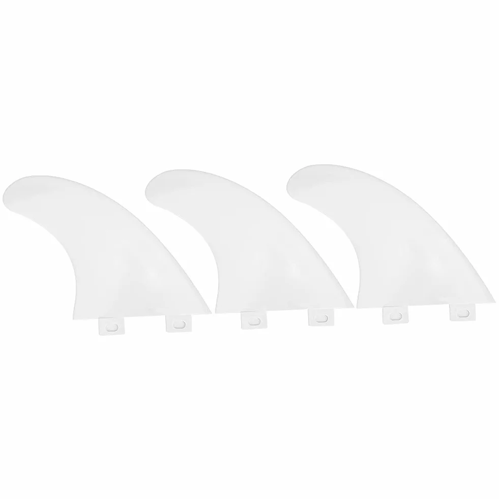 Aleta de Tabla de Surf MAGT 3Pcs FCS G5 para Longboard y Paddleboard Negro Blanco