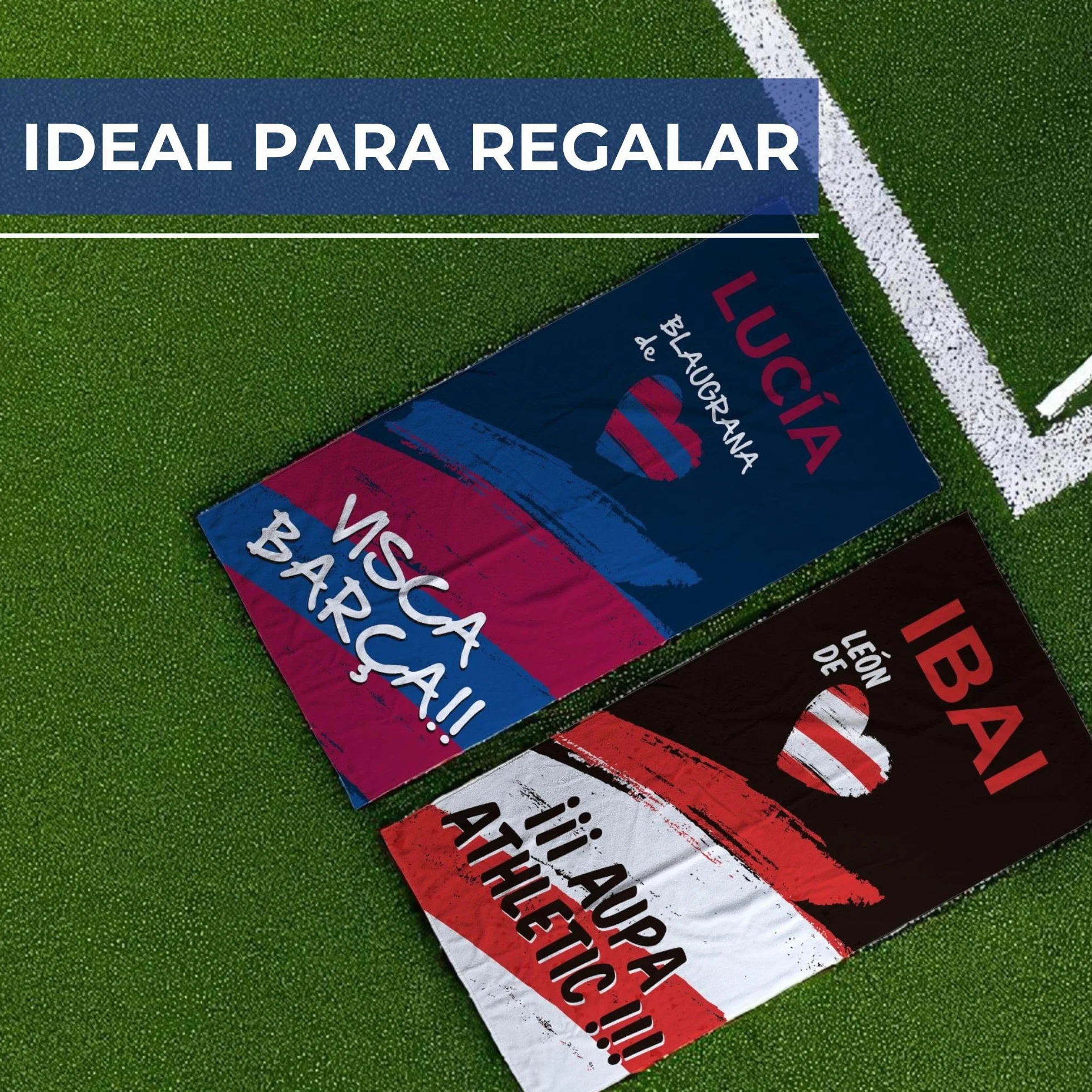 LolaPix Toalla Barcelona Personalizada Futbol Playa Regalo Nombre