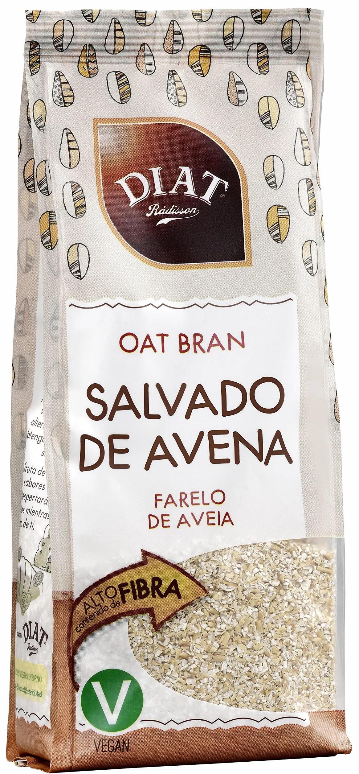 DIAT Radisson - Salvado de Avena sin Azúcar | Alto Contenido en Fibra y Betaglucanos | Salvado de Avena Natural | sin Azúcares Añadidos