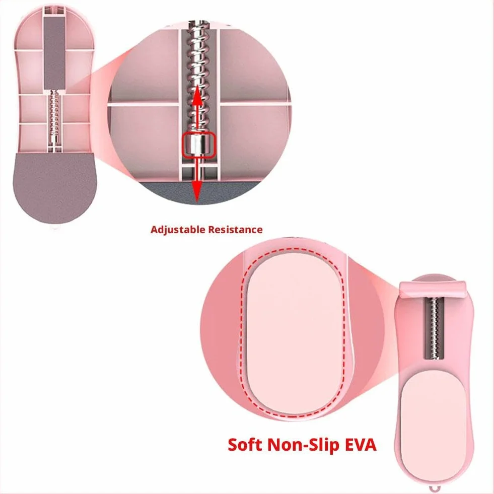 Entrenador de arco de pie con resorte integrado y resistencia ajustable para desarrollo muscular y fortalecimiento de dedos