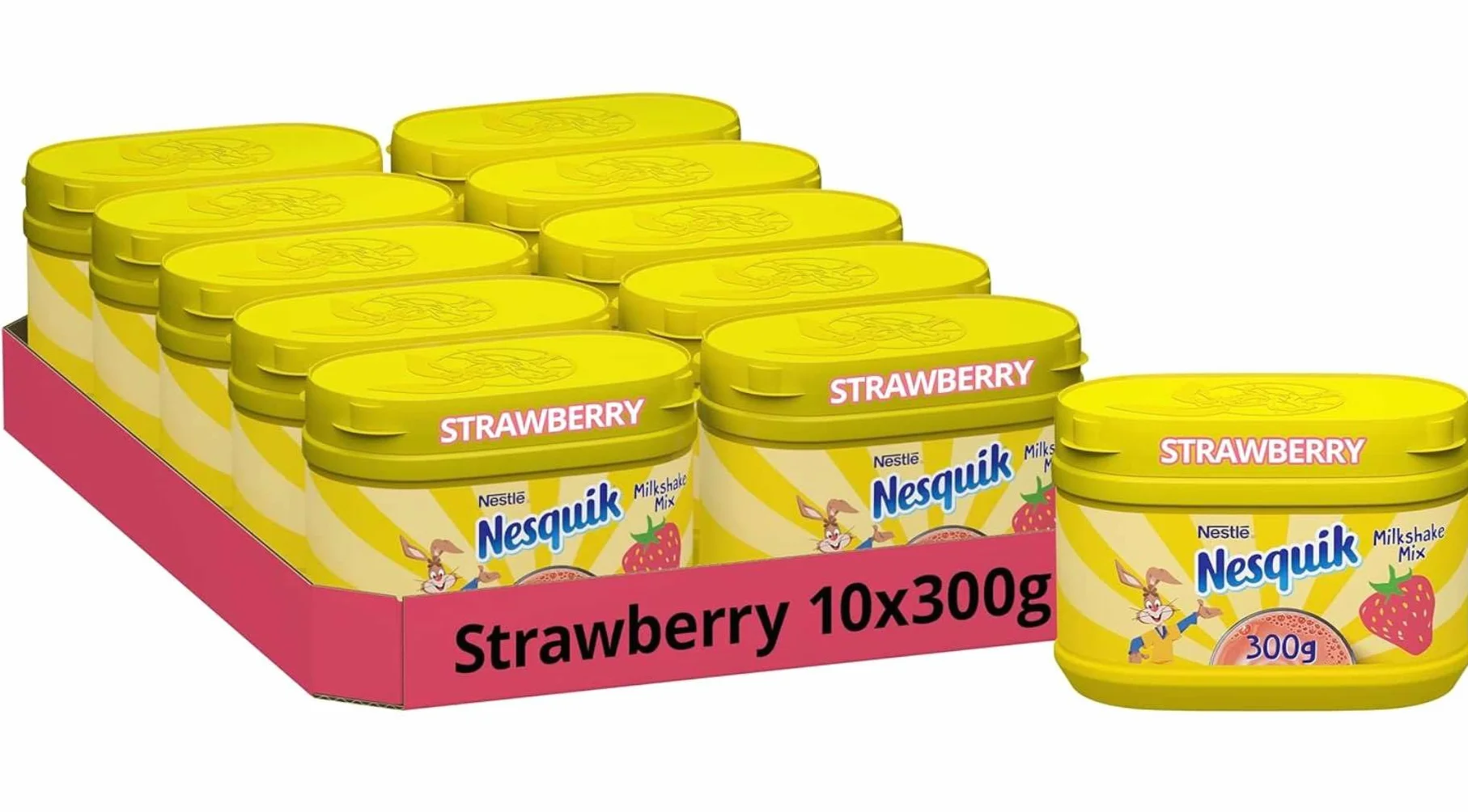 Nesquik Fresa en polvo, 300 g (paquete de 10)