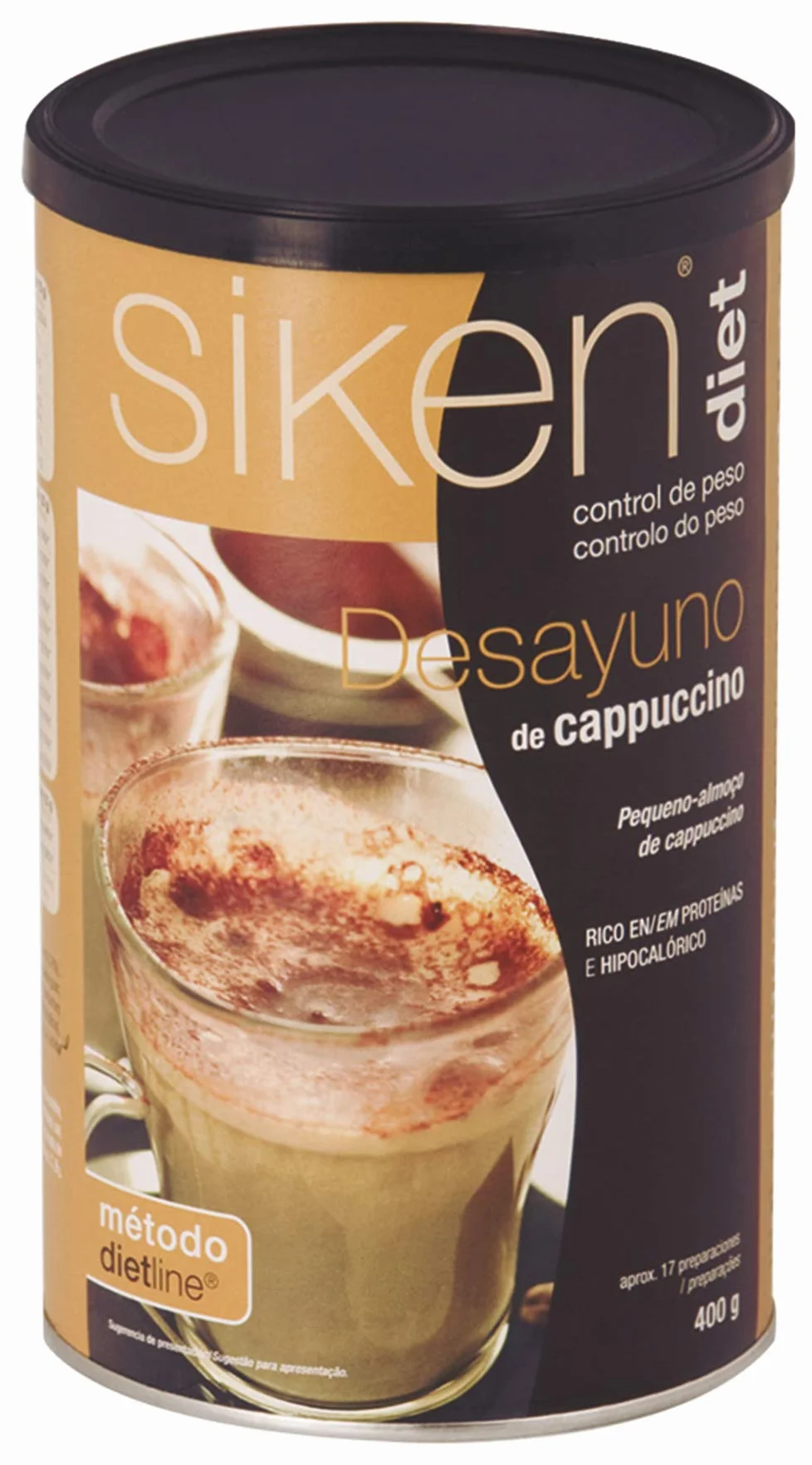 Siken Diet - Desayuno de Cappuccino, Bote de 400 g