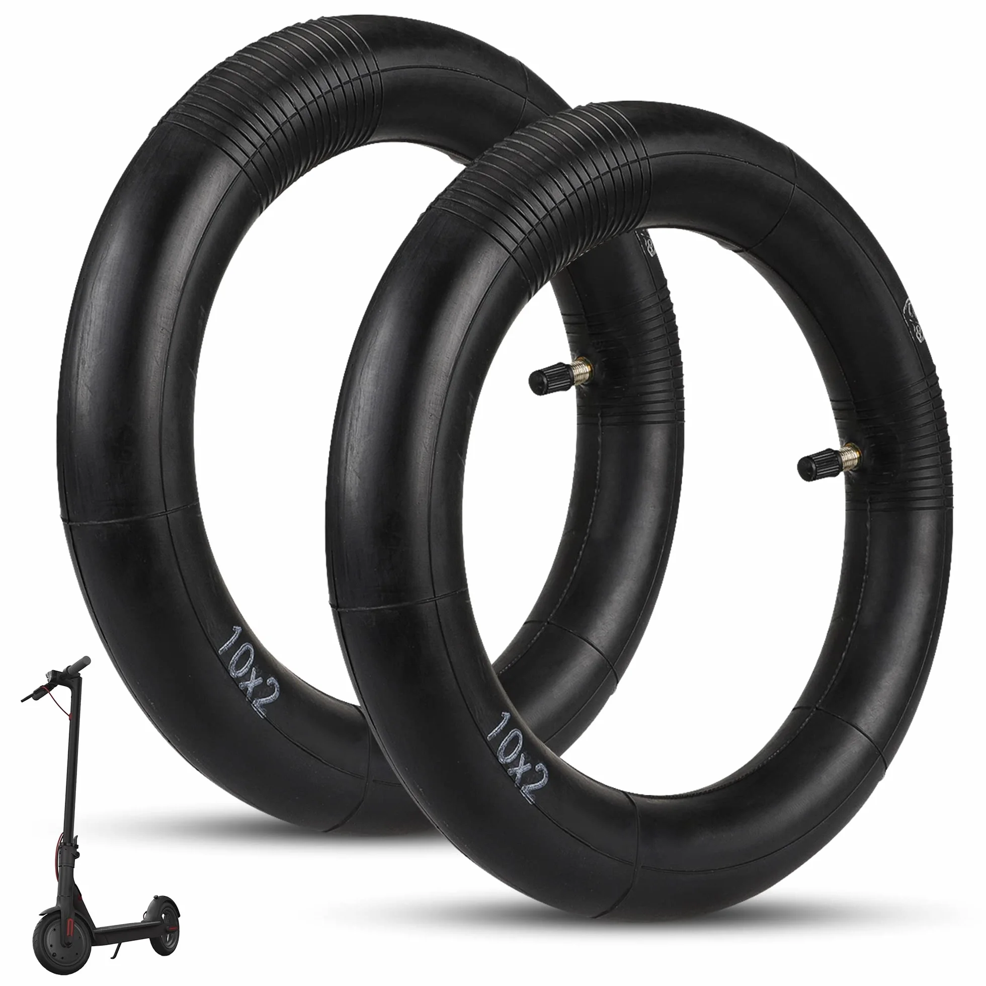 ANSENI Cámaras de Aire 10 Pulgadas Reforzada para Patinete Eléctrico Xiaomi 4, 2 Unidades