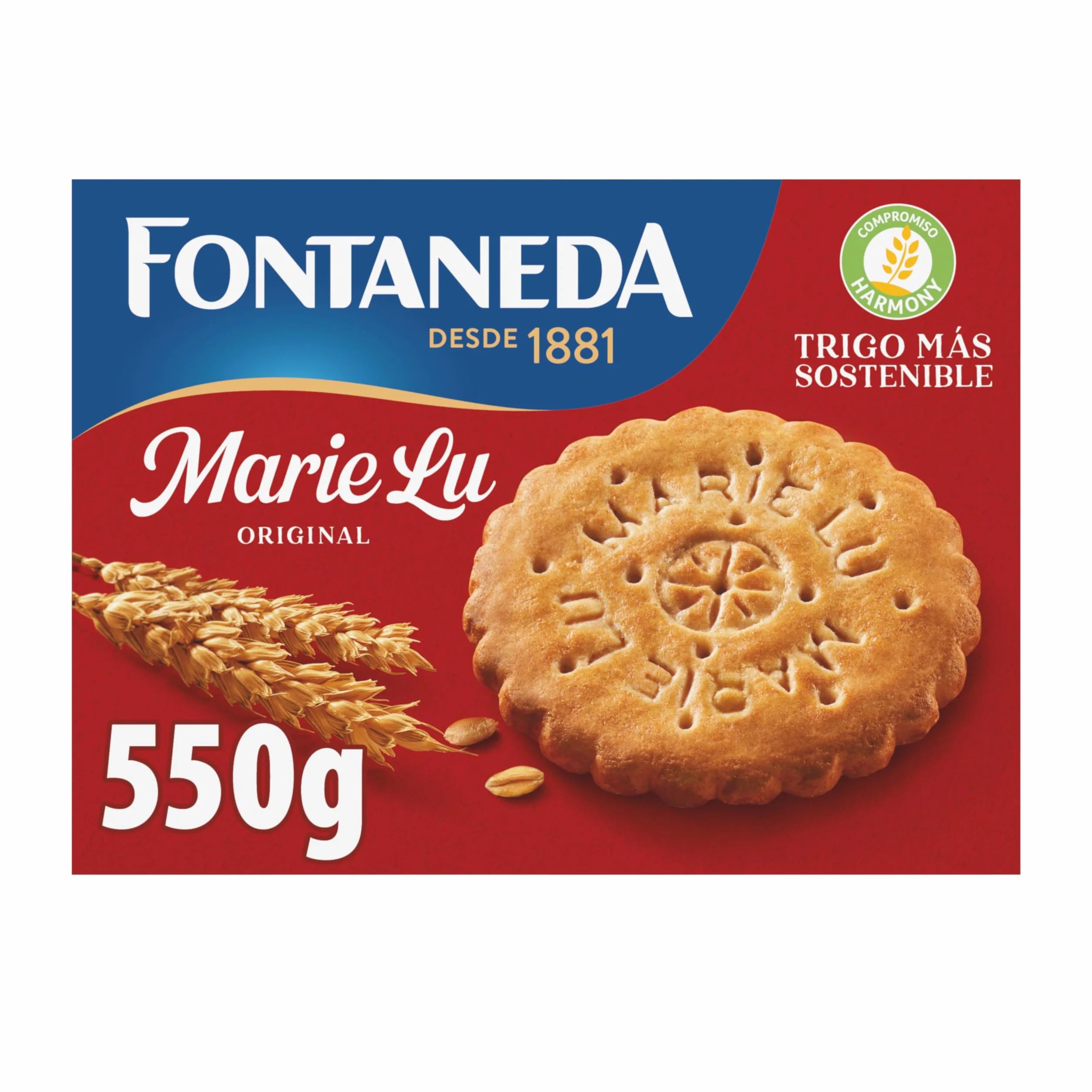 Fontaneda MarieLu Galletas Originales, 60% cereales, Deliciosa fuente de fibra, 550 g