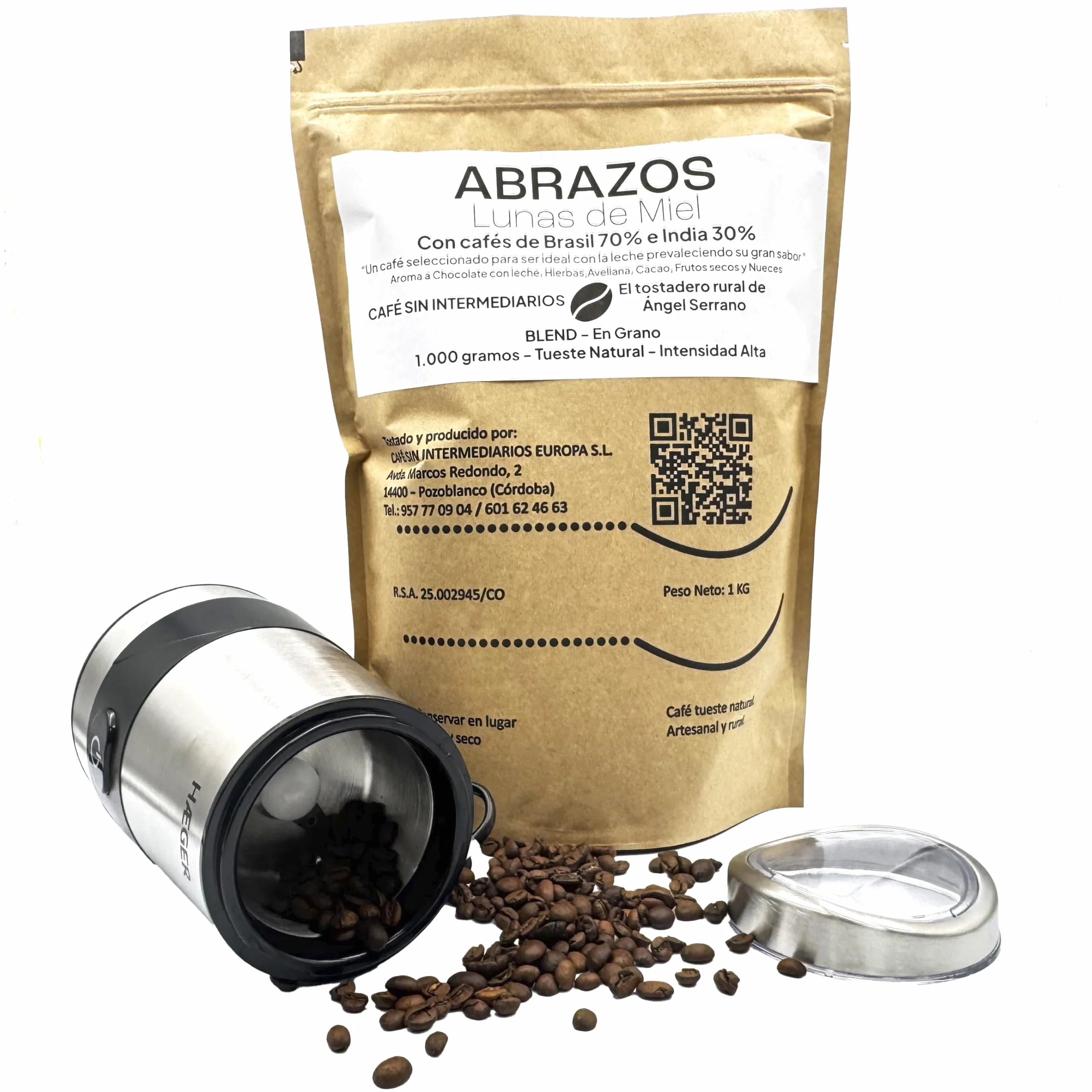 Abrazos Café Brasil En Grano sin moler Tostado Semanal Intensidad media