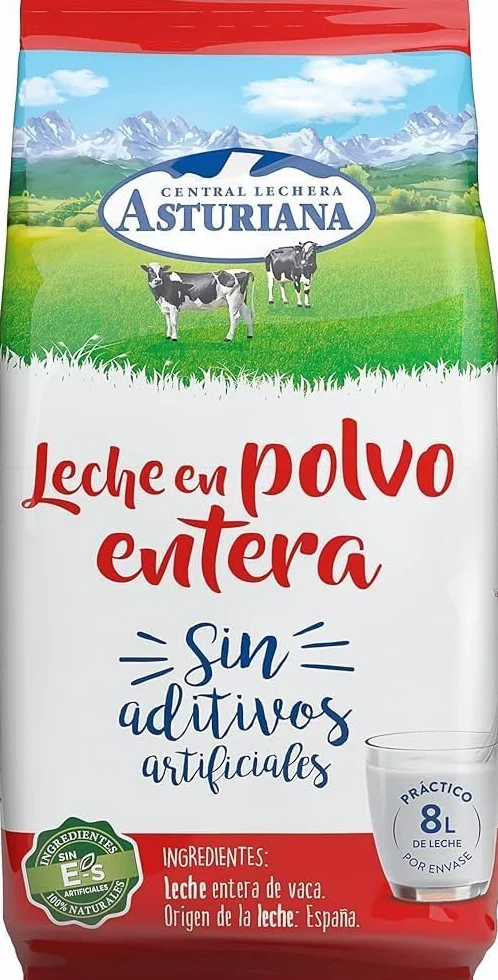 Central Lechera Asturiana Leche en Polvo Entera 1 kg PACK 3 Unidades