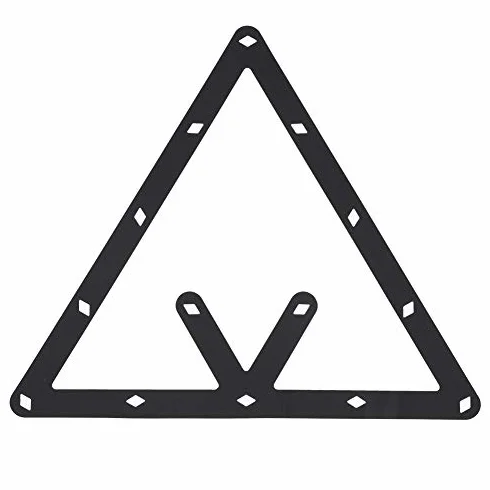 Soporte de Bola de Billar 6 Piezas Bastidor Triangular Negro Accesorio de Mesa