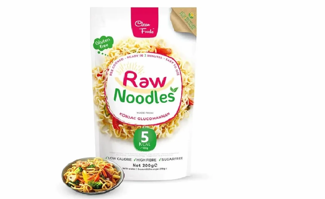 CleanFoods Raw Noodles paquete de 200 g I Konjac Glucomannan I calidad probada en laboratorio I vegano sin gluten sin grasa sin azúcar bajo en carbohidratos I solo 6 calorías por 100 g (8)