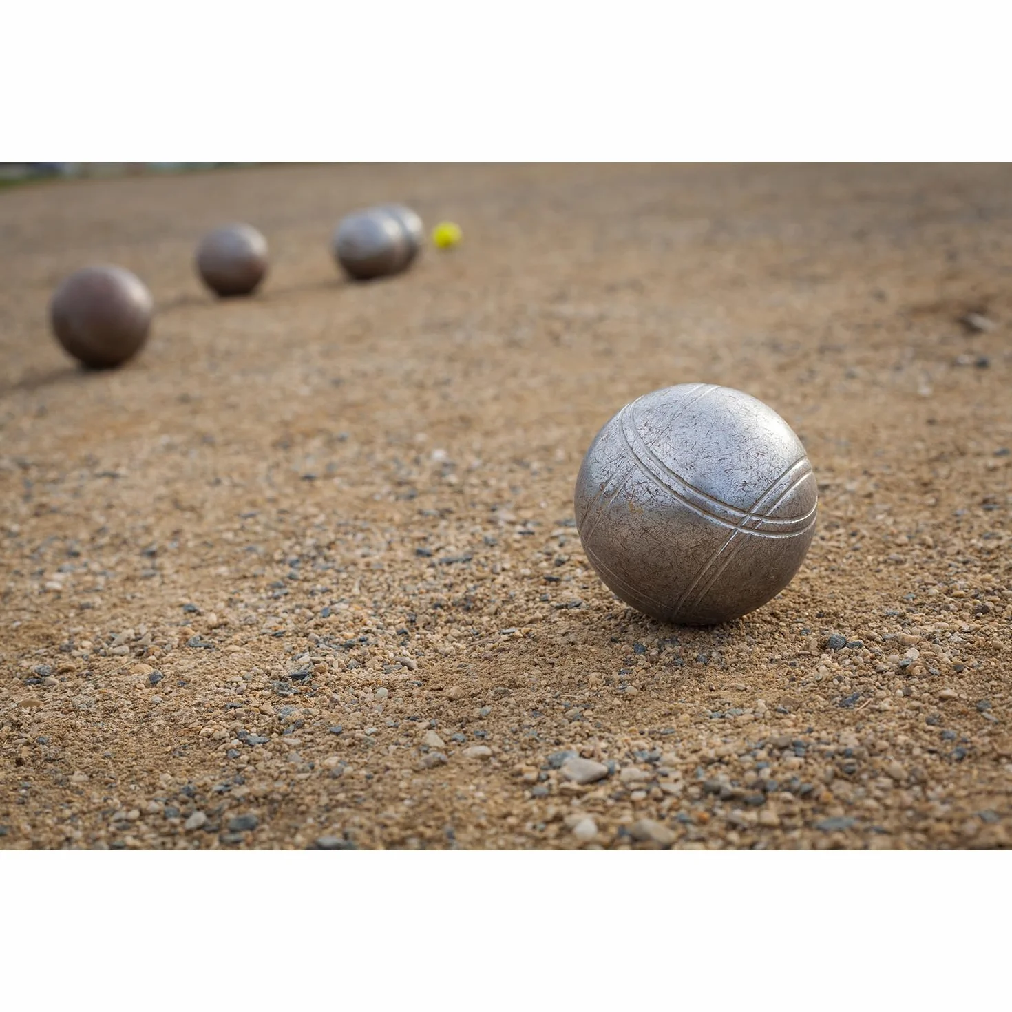 KRUZZEL Juego de petanca 8 bolas metal + madera cinta métrica maletín transporte
