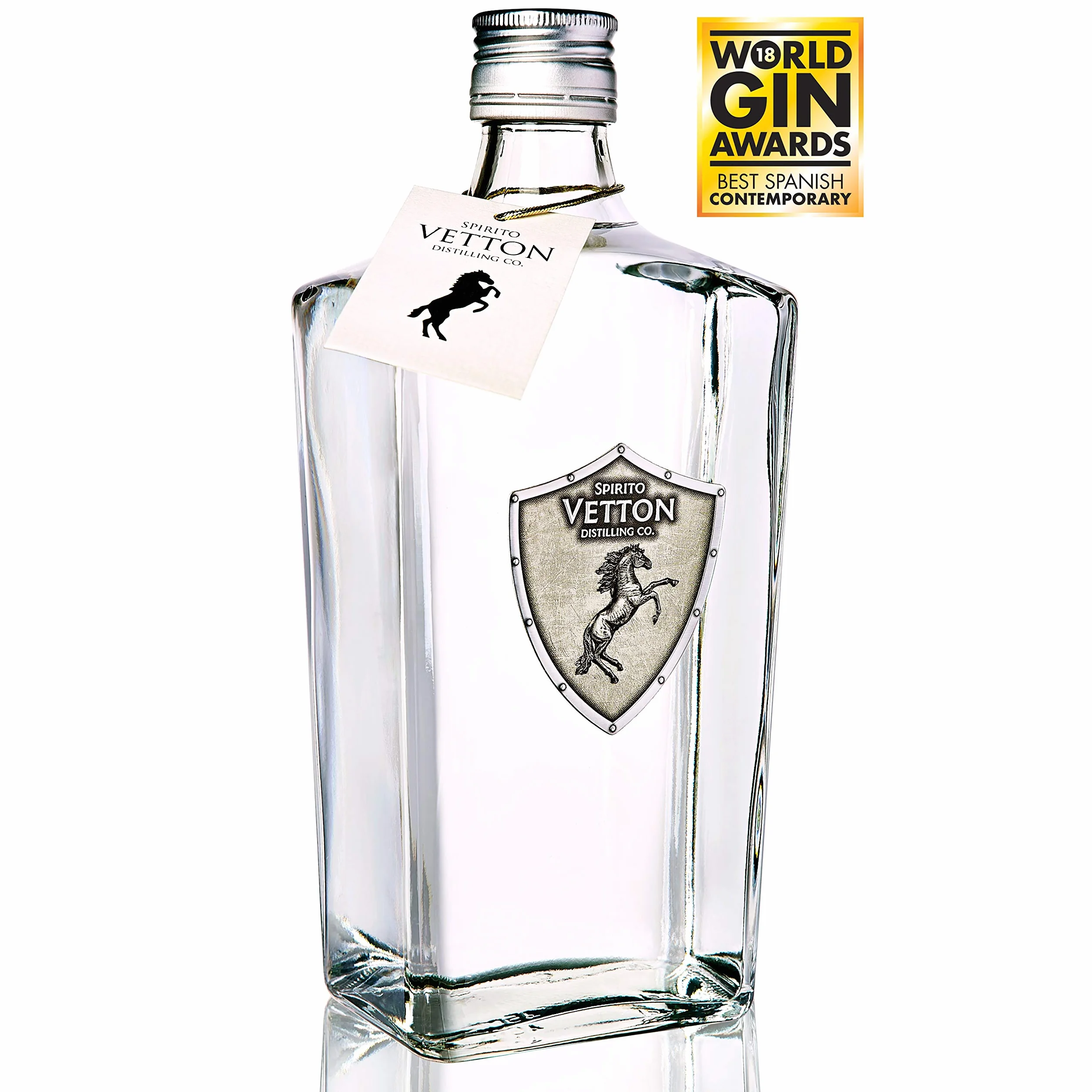 Spirito Vetton- Ginebra Premium Artesanal Extra Dry de cinco destilaciones – Botella de 70 cl - Mejor Ginebra Española por Segundo Año Consecutivo