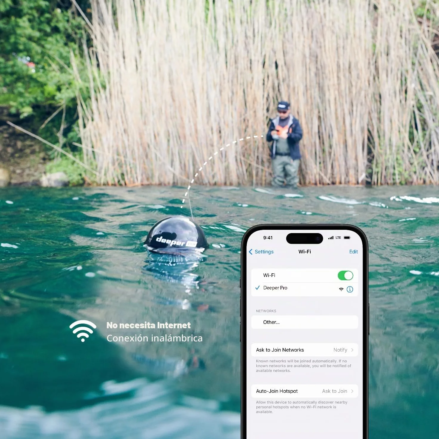 Deeper Sonar inteligente castable portátil WiFi buscador de peces para kayaks barcos pesca