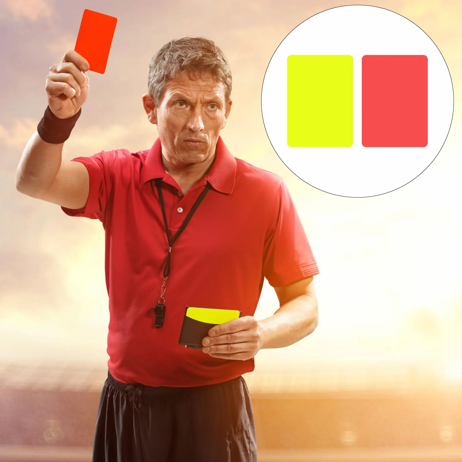APOMOONS Juego de 10 tarjetas de árbitro de fútbol, tarjetas amarillas y rojas para partidos