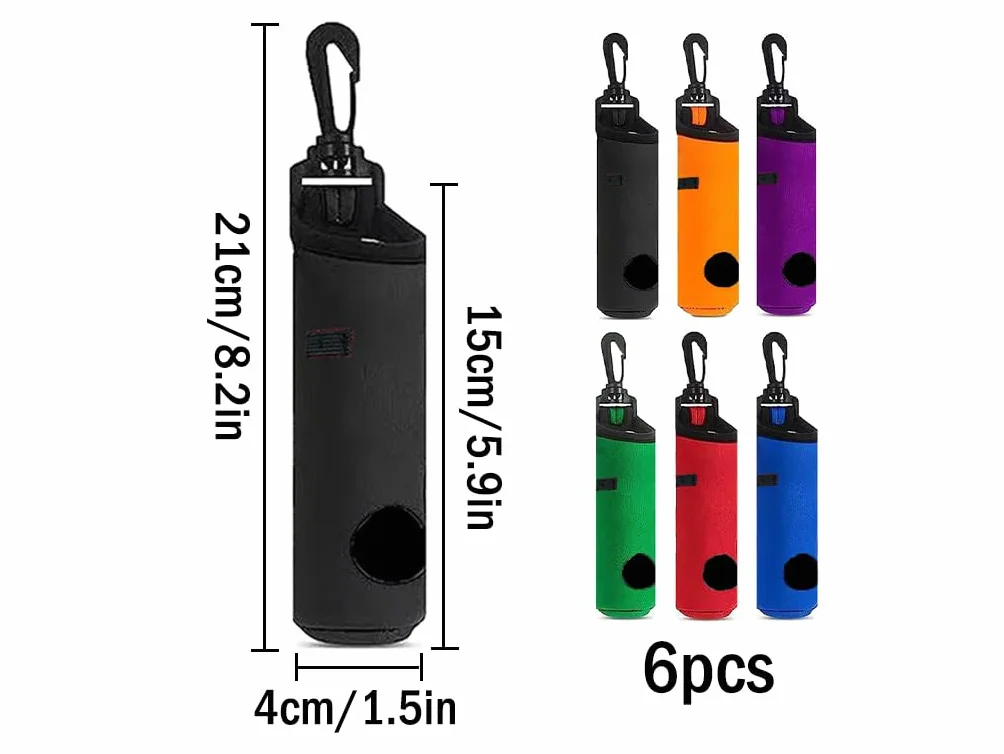 Bolsa de Golf con Clip para 3 Pelotas - Almacenamiento y Transporte de Accesorios