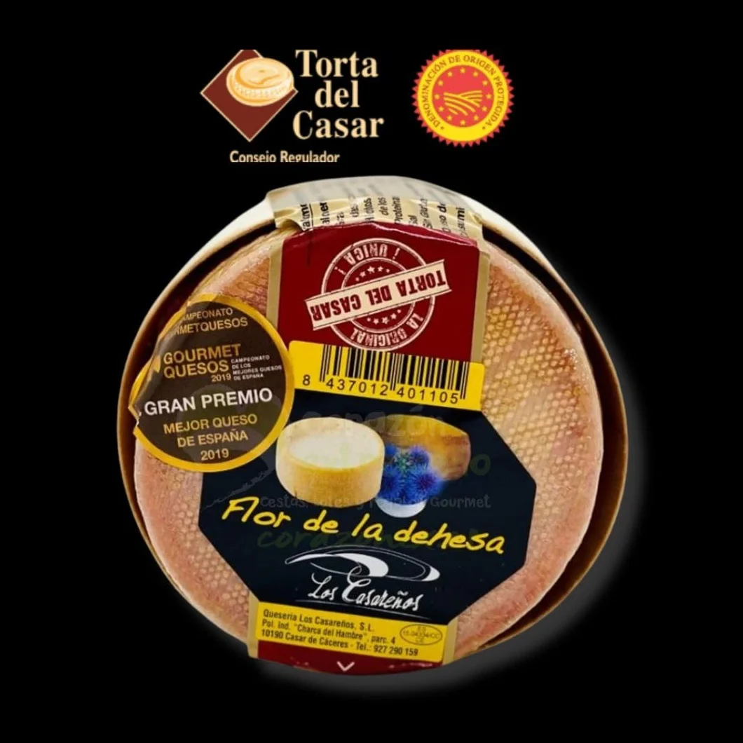 PACK 2- Torta del Casar D.O.P. Flor de la Dehesa 350 g – Queso Extremeño de Oveja Merina – Leche Cruda y Cuajo Vegetal – Textura Cremosa – Queso Premiado