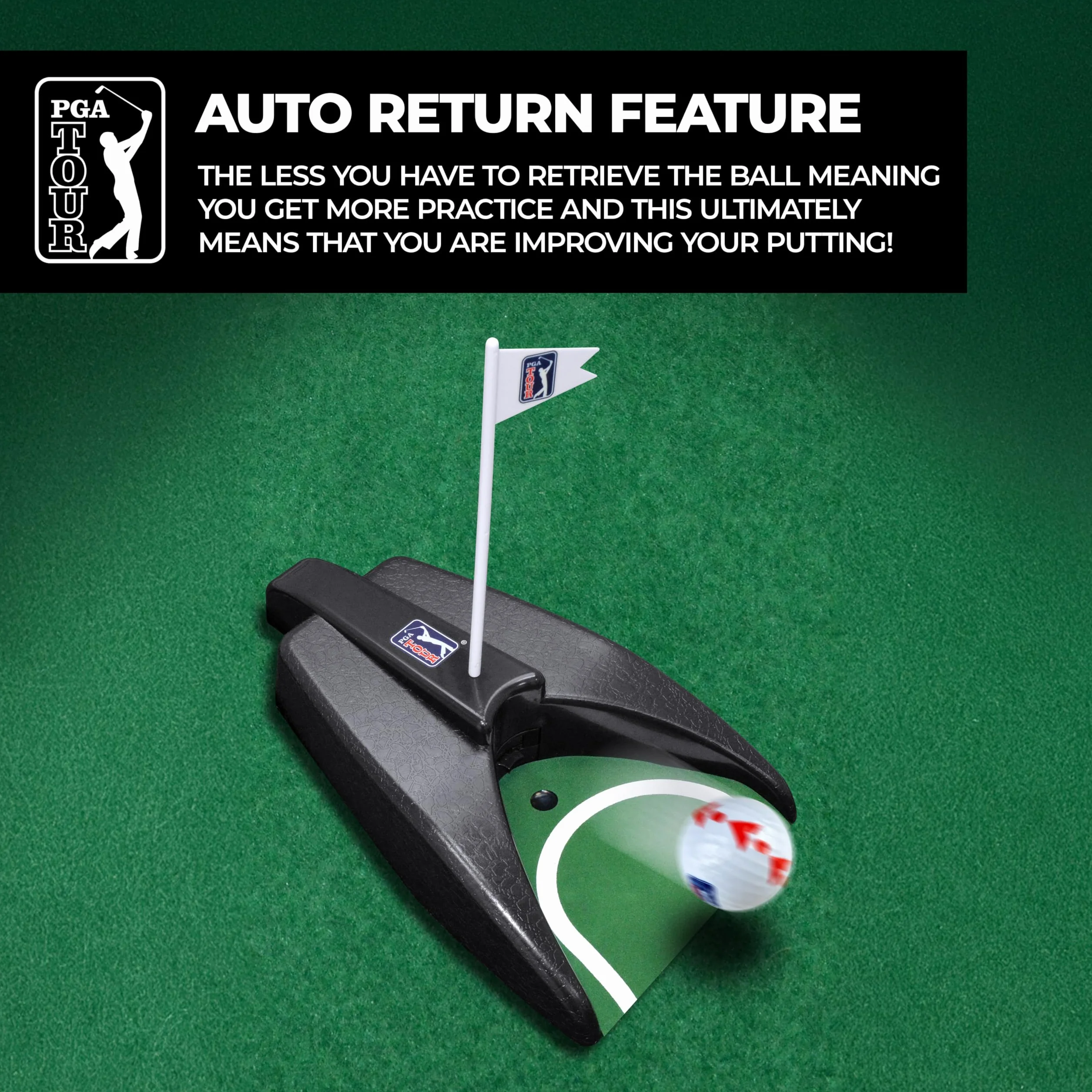 PGA Tour Pure Putt Auto Putt Returner with Guideball