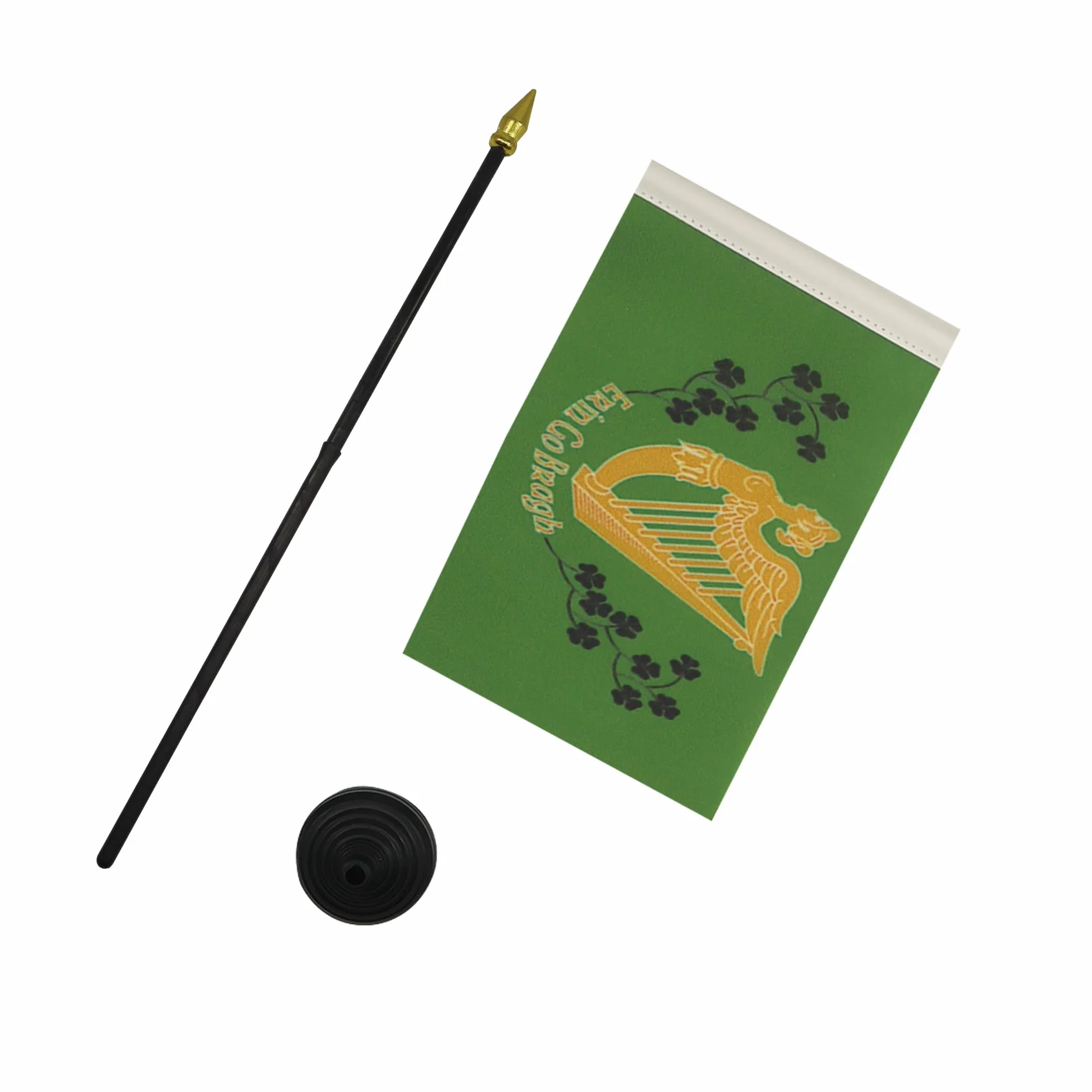 AZ FLAG Bandera de Mesa Irlanda Erin Go Bragh 15x10cm Banderina Despacho Irlandesa Punta Dorada