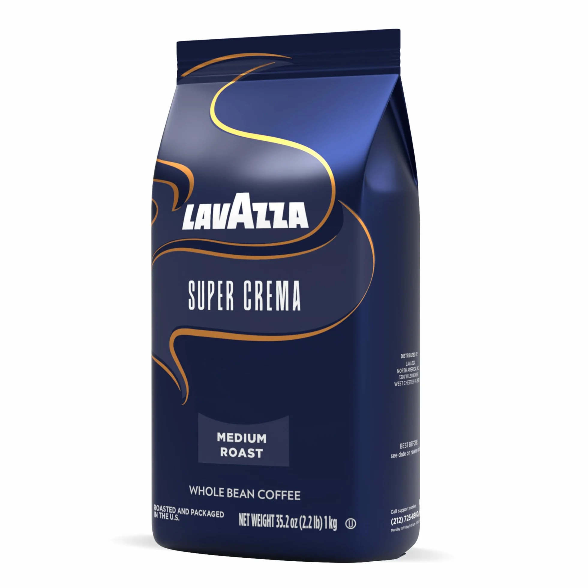 Lavazza Espresso Super Crema, Café de Grano Tostado, 1000 g