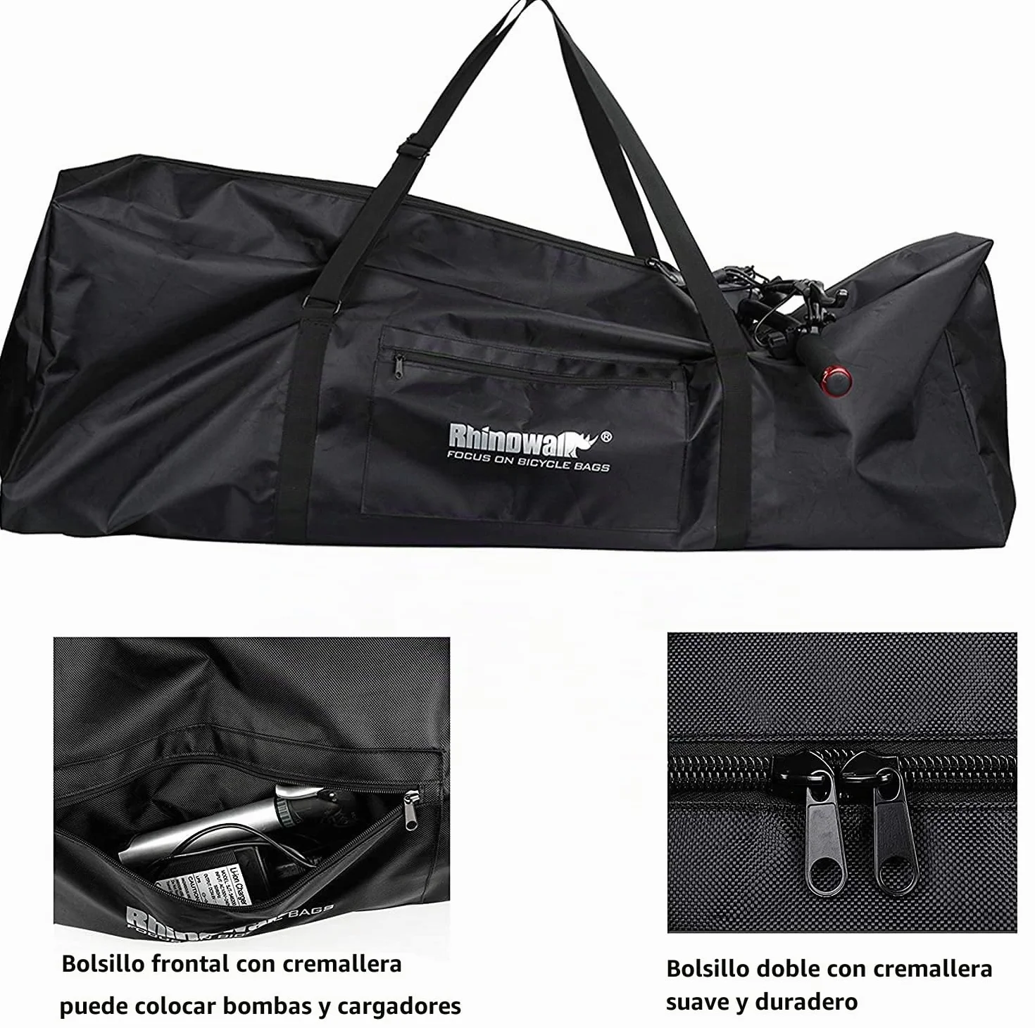 Bolsa de transporte plegable para scooter eléctrico Mijia M365 Xiaomi Segway, mochila de hombro, negra