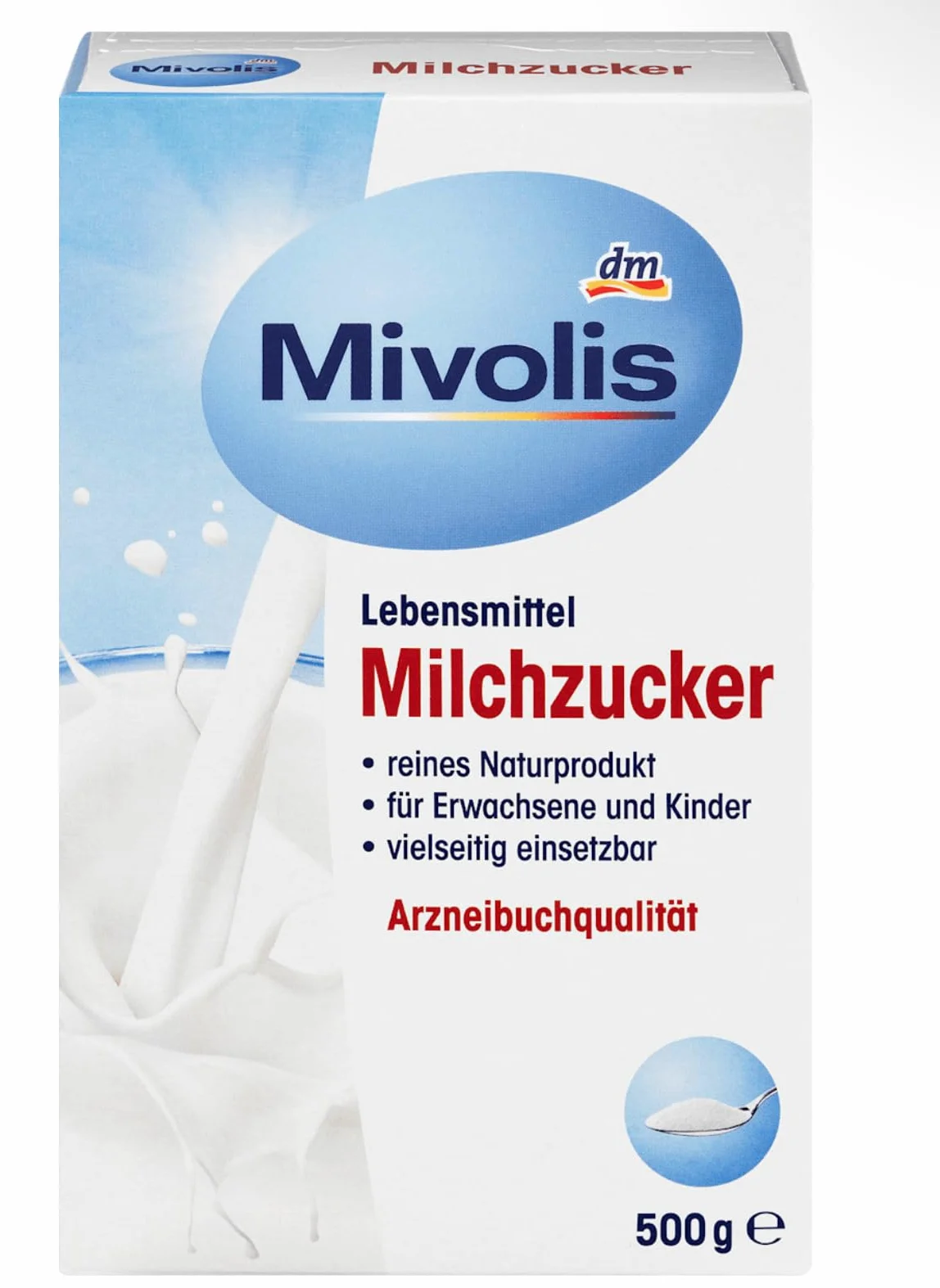 Mivolis Azúcar de leche natural, 500 g, para adultos y