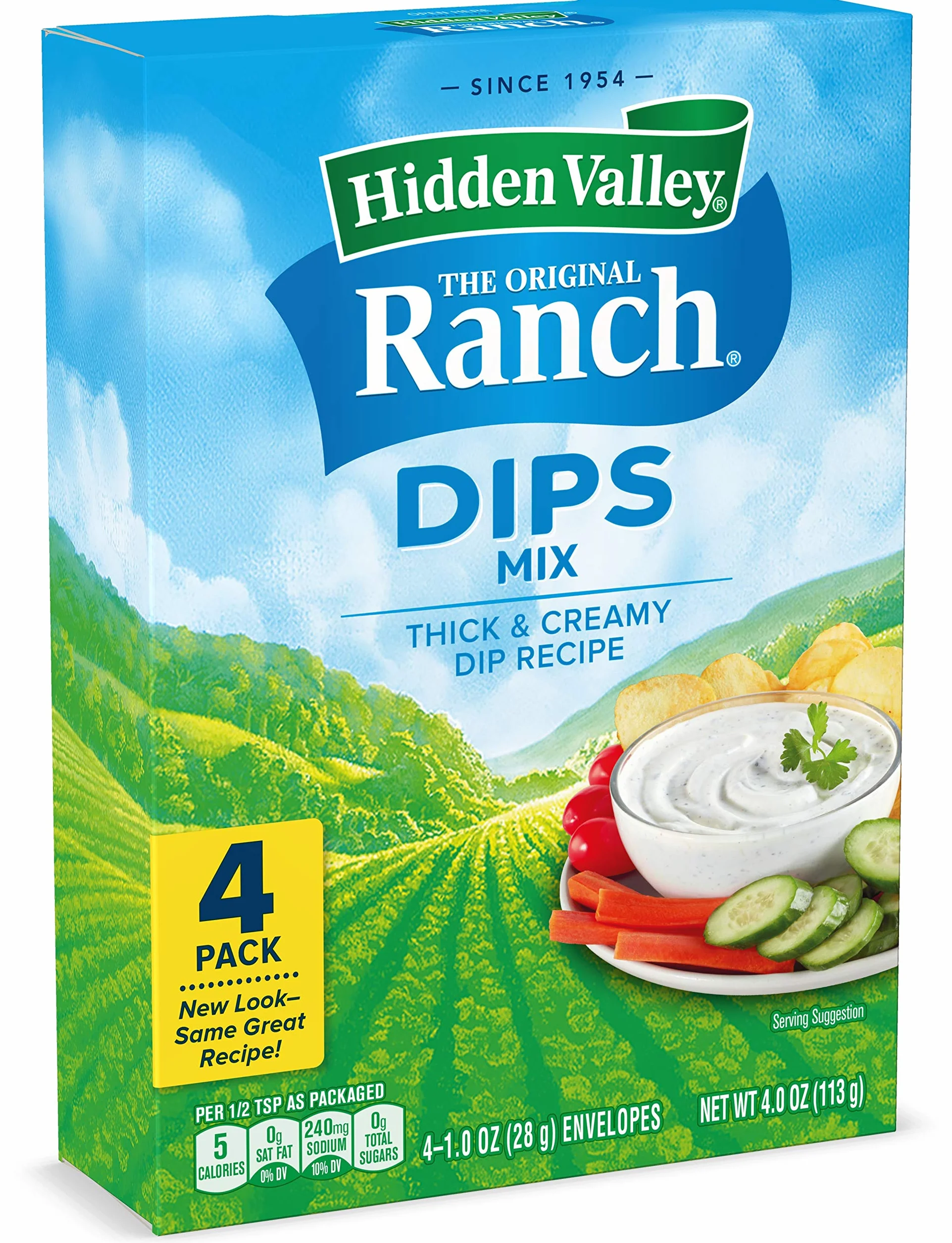 Hidden Valley Dips Mix - Original Ranch - 1 oz - 4 Count