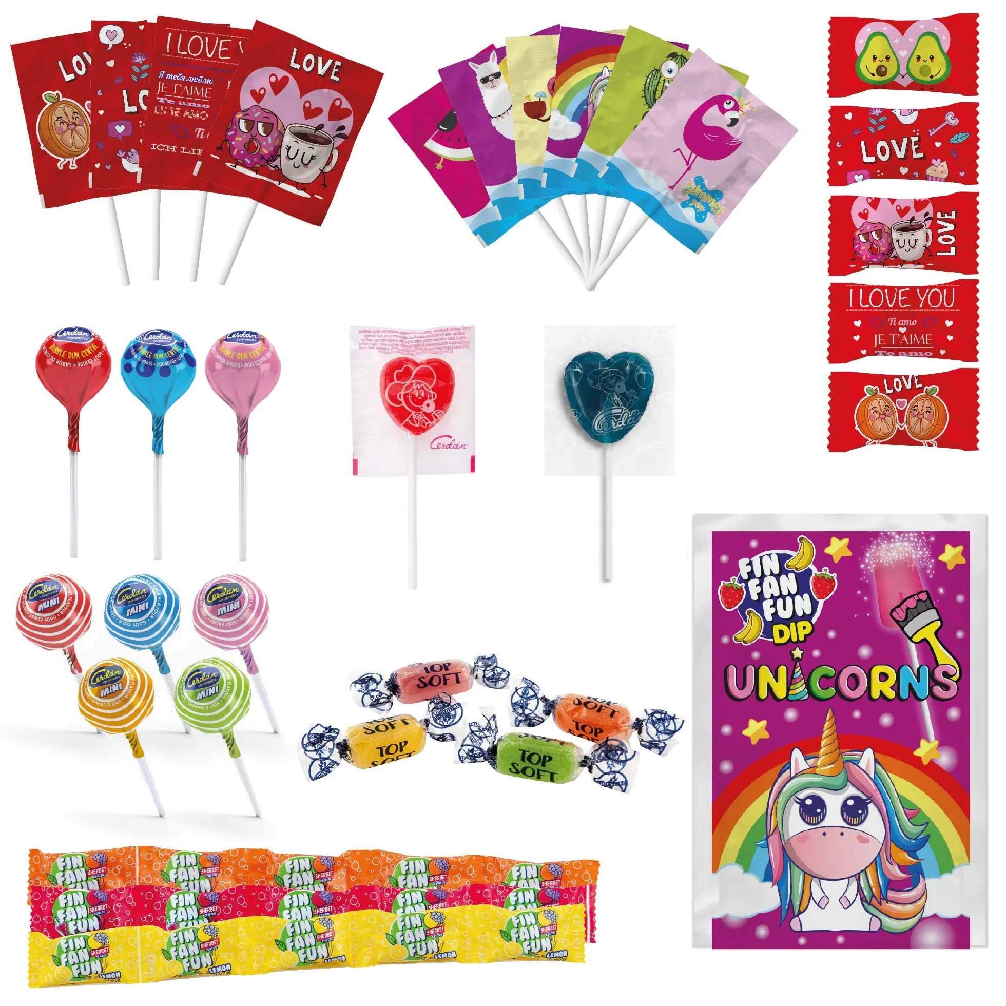 Caramelos Cerdán | Party Mix- Pack de 100 Caramelos y Chuches de Sabores Surtidos - Relleno de Piñata Sin Gluten - Ideal para Bolsas de Cumpleaños, Comuniones, Bautizos o Fiestas