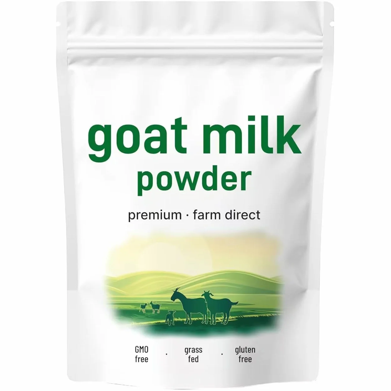 Leche de cabra orgánica en polvo para energía, digestión y piel