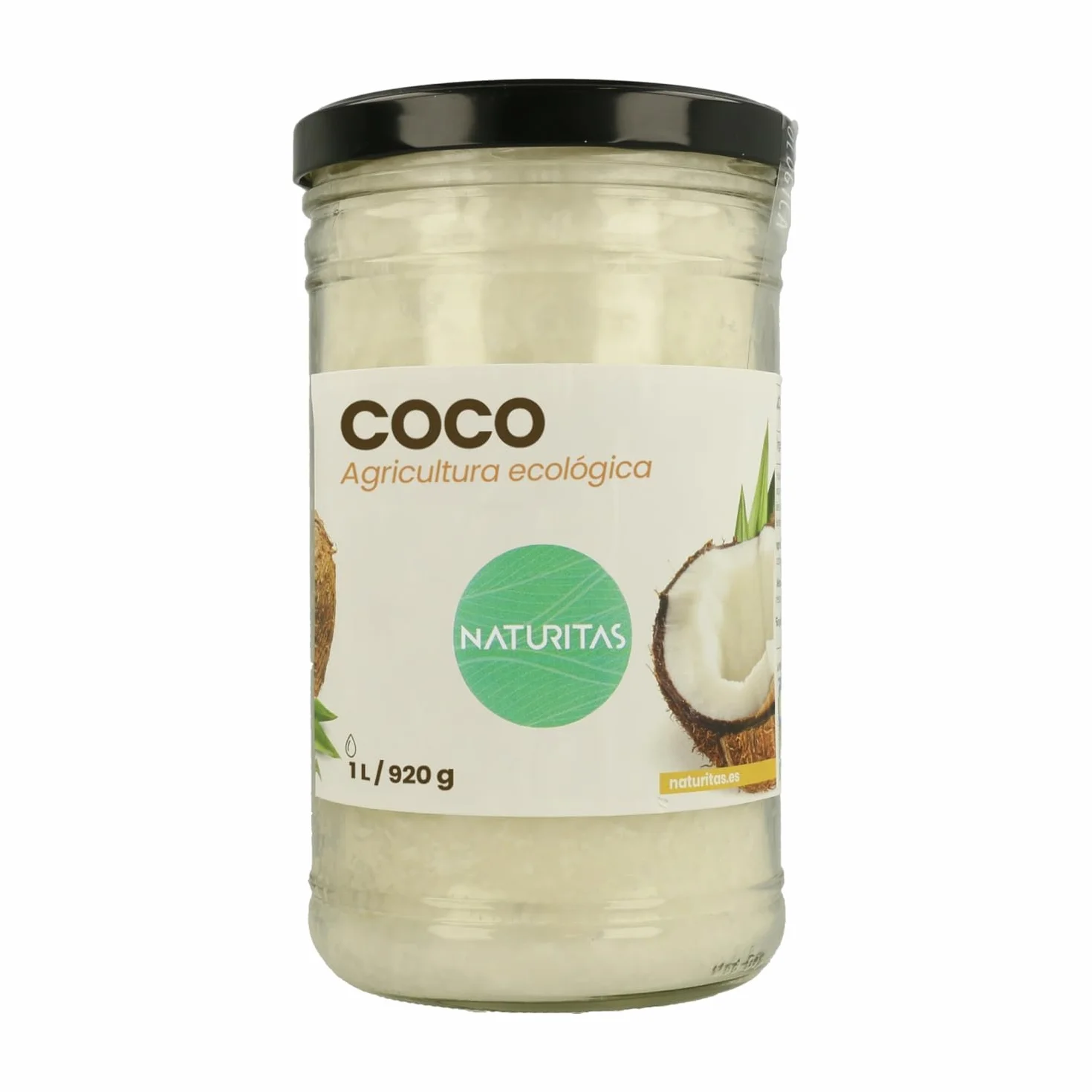 Coco BIO | 1 L | Naturitas Essentials | Aceite de coco Bio virgen | Prensado en frío sin refinar | Aceites y Vinagres