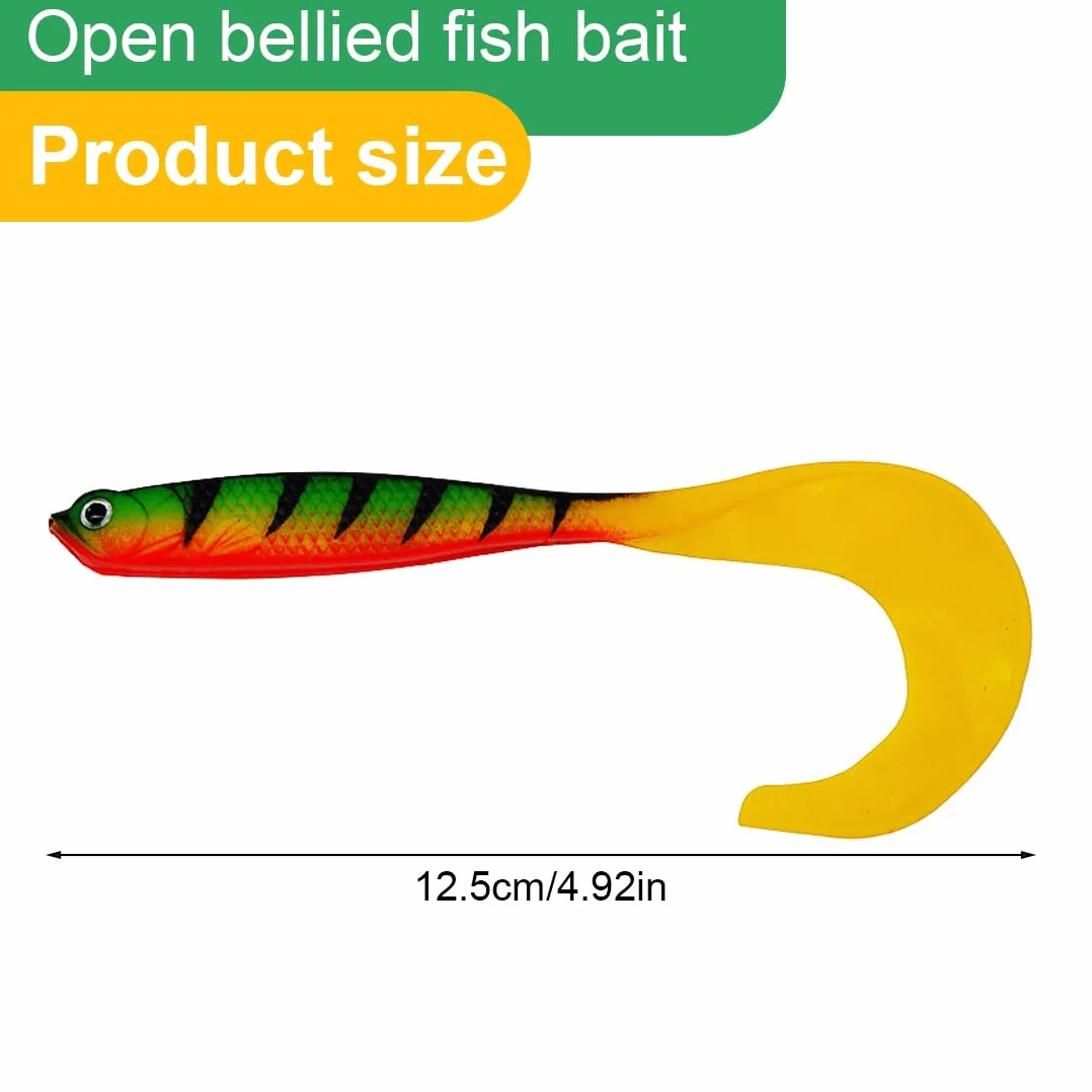 XPEX Señuelos de Pesca Blandos 8 Piezas, Cebos Artificiales de Goma para Agua Salada y Dulce