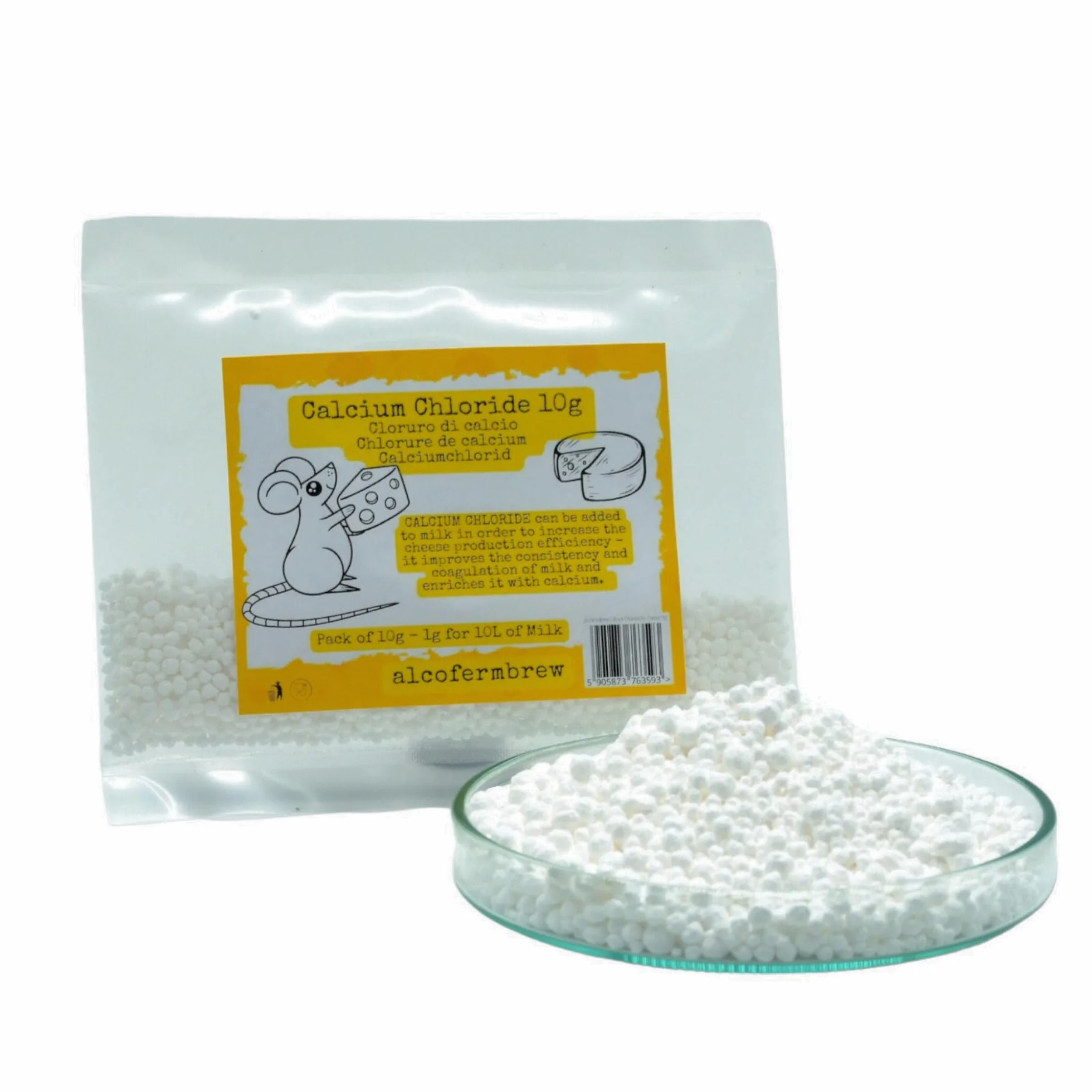 Kit para Hacer Queso – Cuajo Líquido, Cloruro de Calcio y Cultivos Bacterianos, para Leche de Vaca, Cabra y Oveja