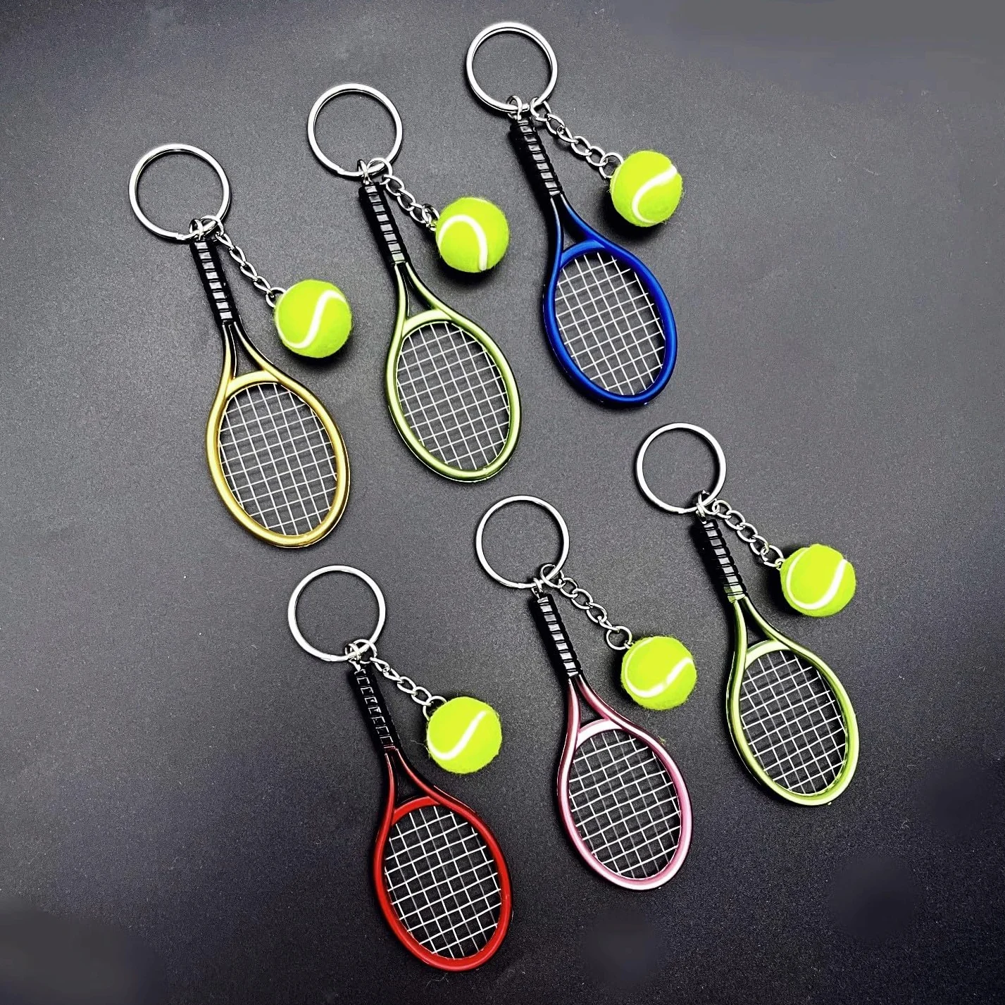 Llavero raqueta de tenis mini JZK, regalo temático tenis, decoración fiesta