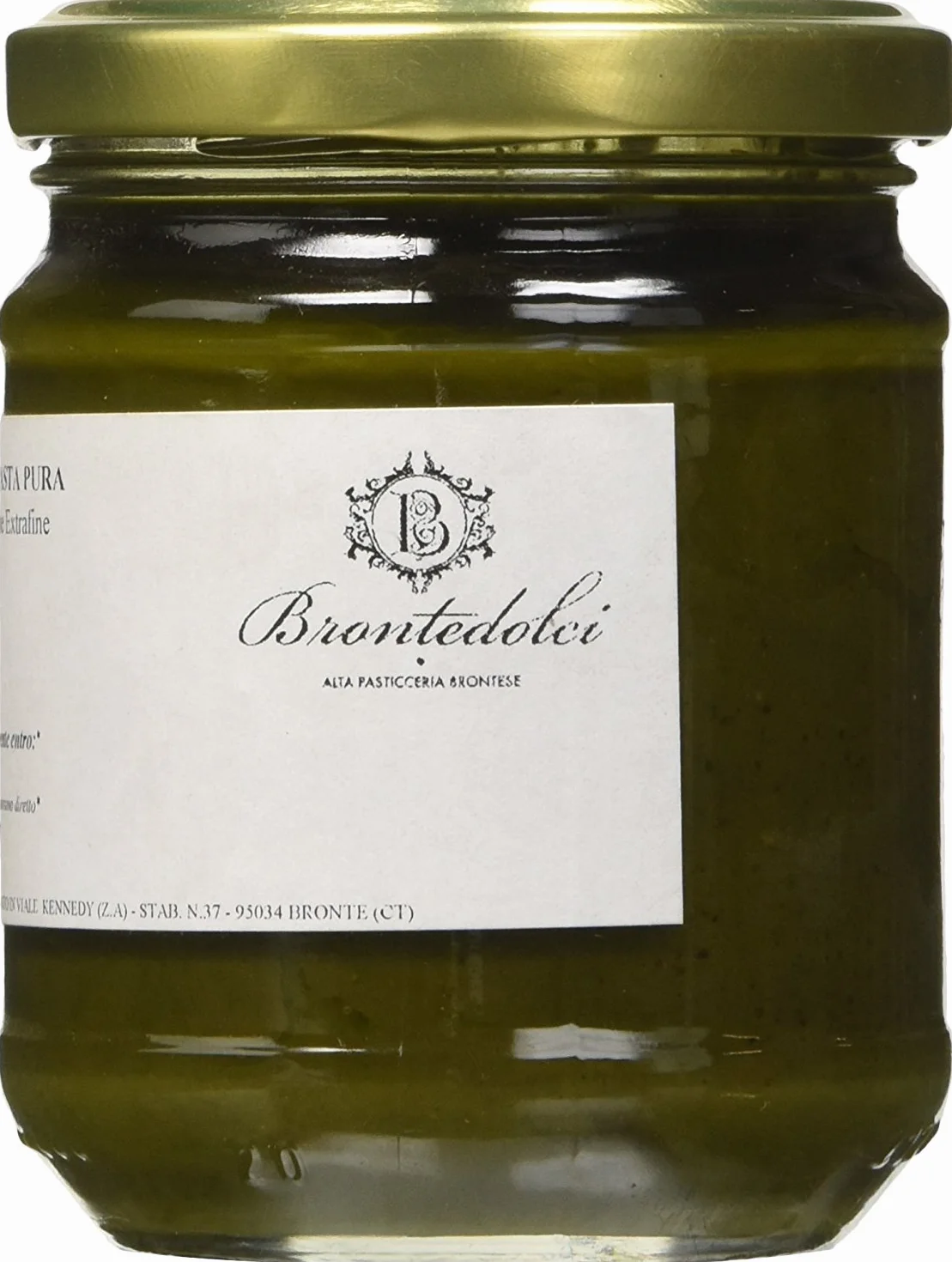 Brontedolci - 100% pura Pasta de Pistachos Verde crudos del Etna gr. 190