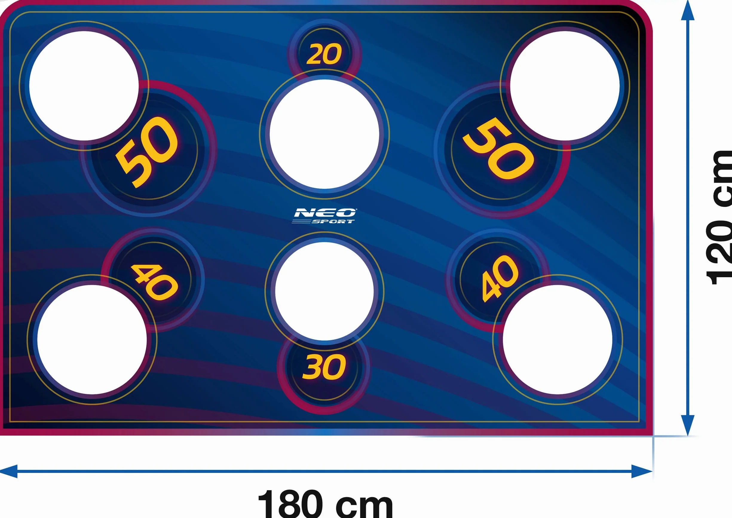 Neo-Sport Blau Portería de fútbol con Agujeros para Disparar Impermeable 215x150 cm Azul