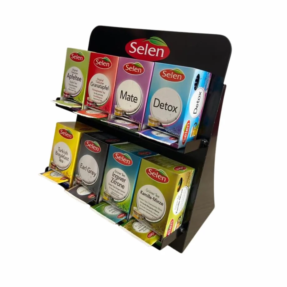SELEN Expositor con 8 tés diferentes / 8x20=160 bolsitas de té