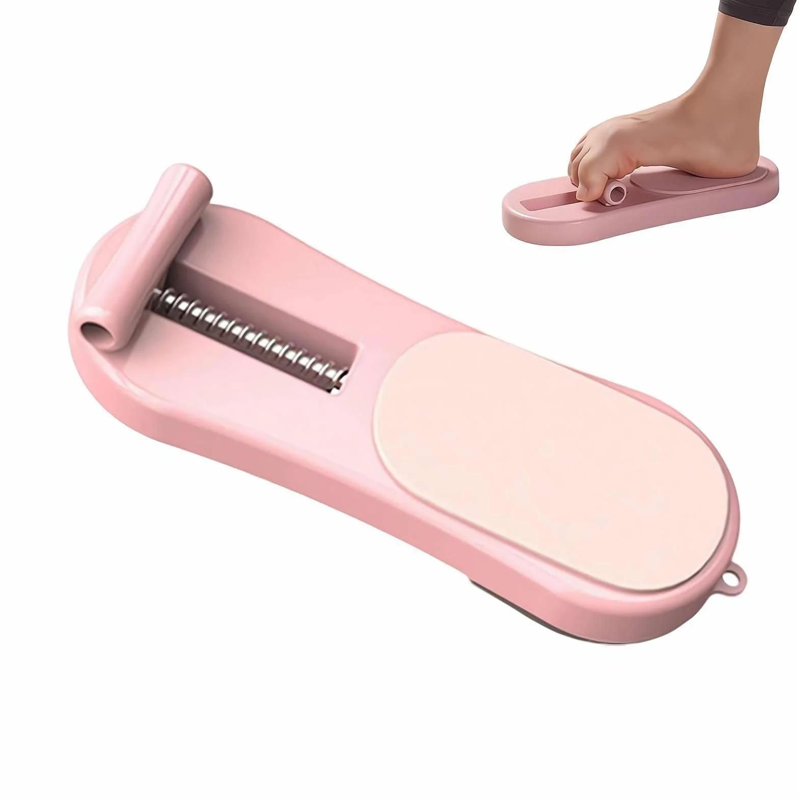 Entrenador de arco de pie con resorte integrado y resistencia ajustable para desarrollo muscular y fortalecimiento de dedos