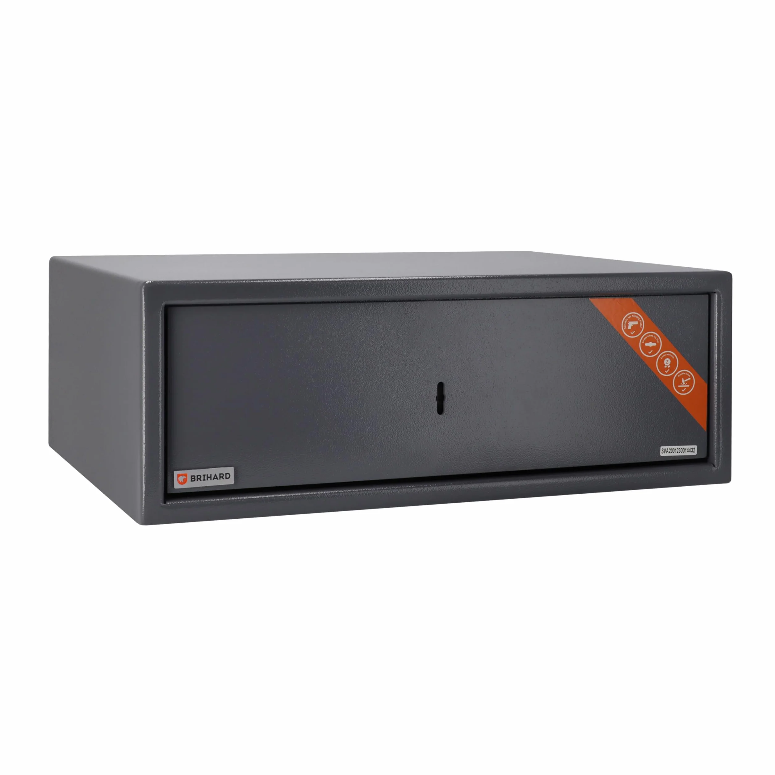 Caja Fuerte Brihard Gun Drawer con Cerradura de Llave, Resistente Alfombrada, para Armas y Munición